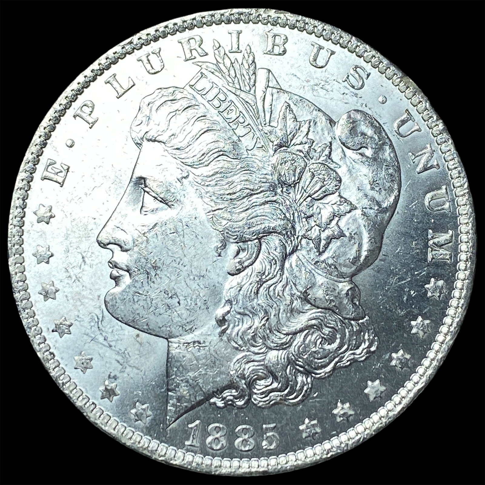 1885 Morgan Silver Dollar GEM BU: 1885 Morgan Silver Dollar GEM BU