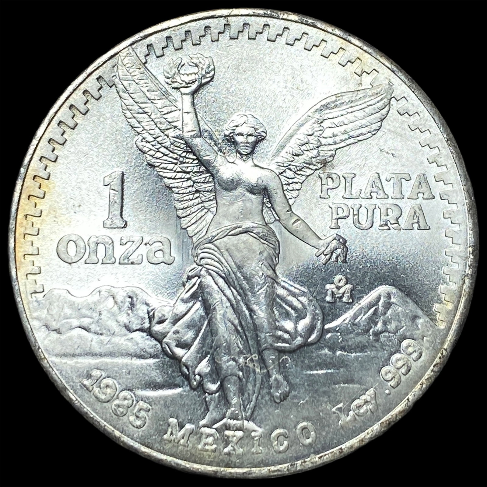 1985 Mexico Silver 1 Onza Libertad SUPERB GEM BU: 1985 Mexico Silver 1 Onza Libertad SUPERB GEM BU
