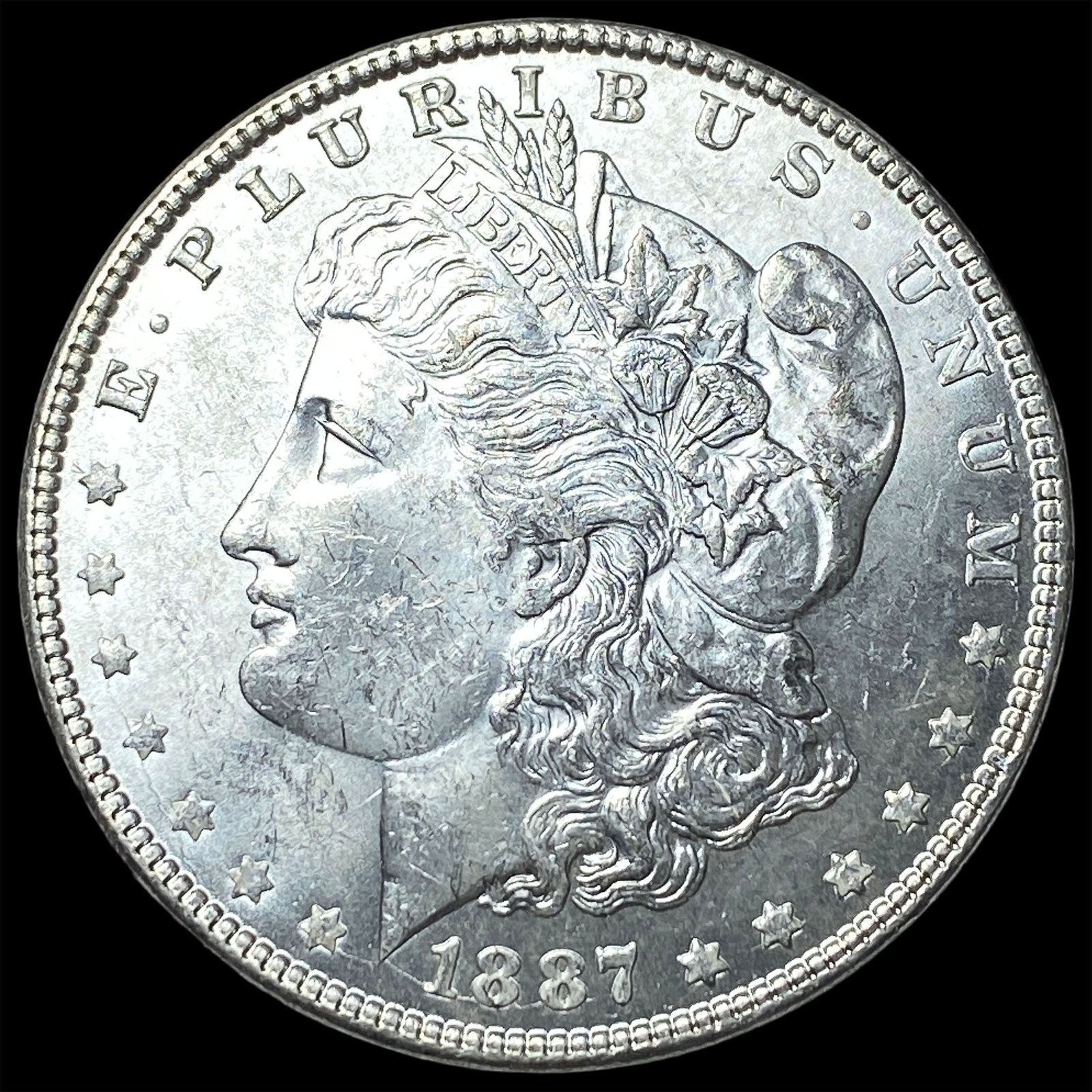 1887 Morgan Silver Dollar GEM BU: 1887 Morgan Silver Dollar GEM BU
