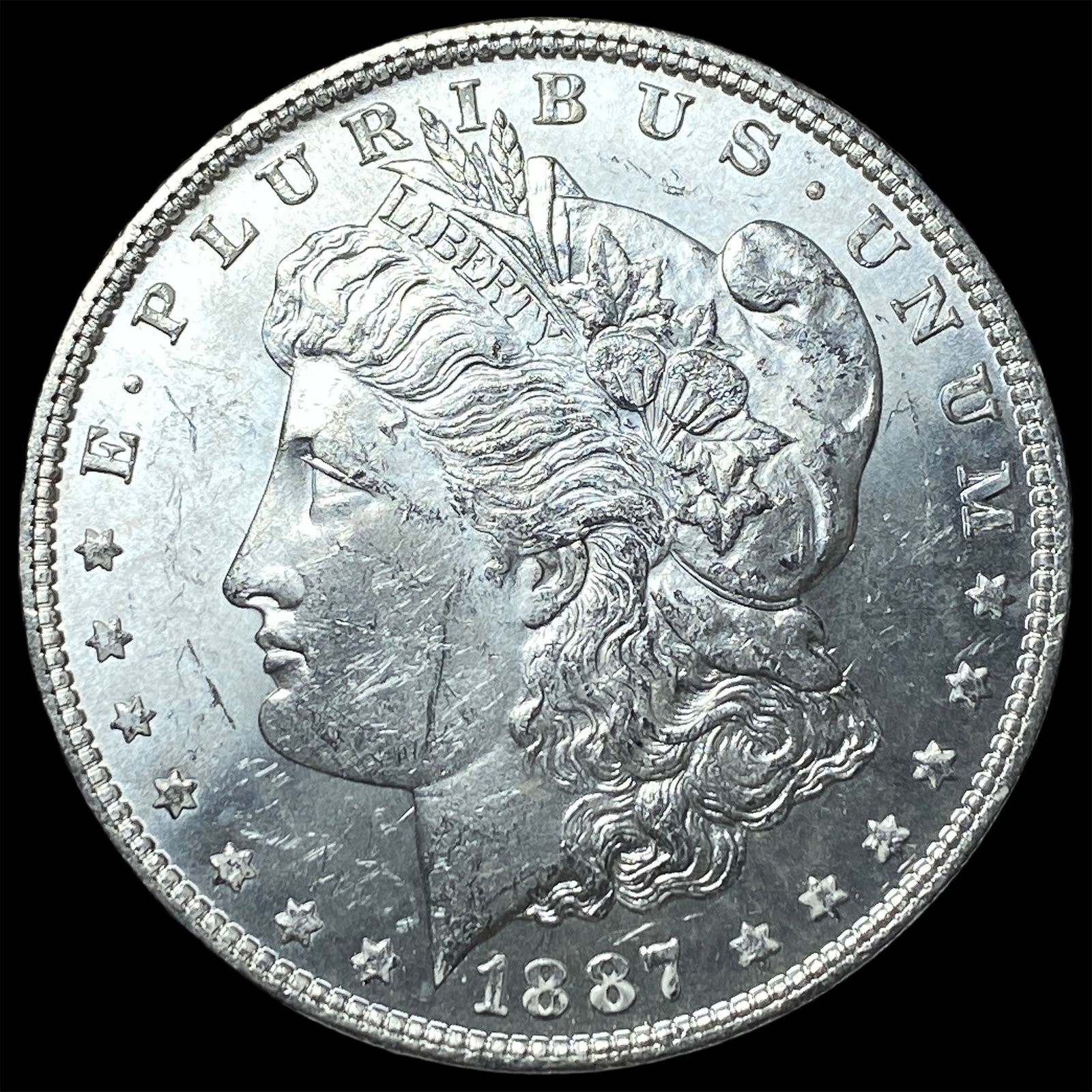 1887-S Silver Morgan Dollar GEM BU: 1887-S Silver Morgan Dollar GEM BU