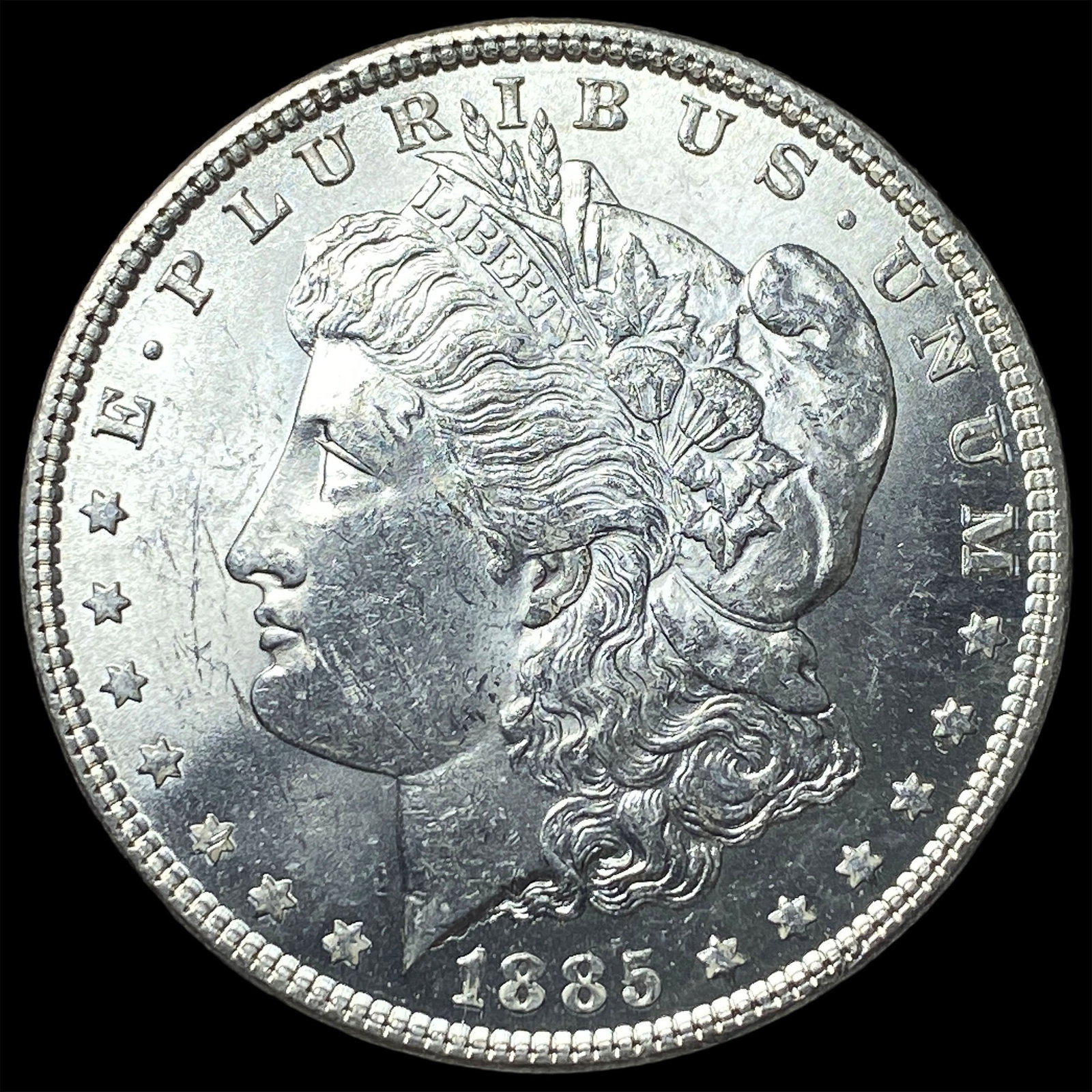 1885 Morgan Silver Dollar GEM BU: 1885 Morgan Silver Dollar GEM BU