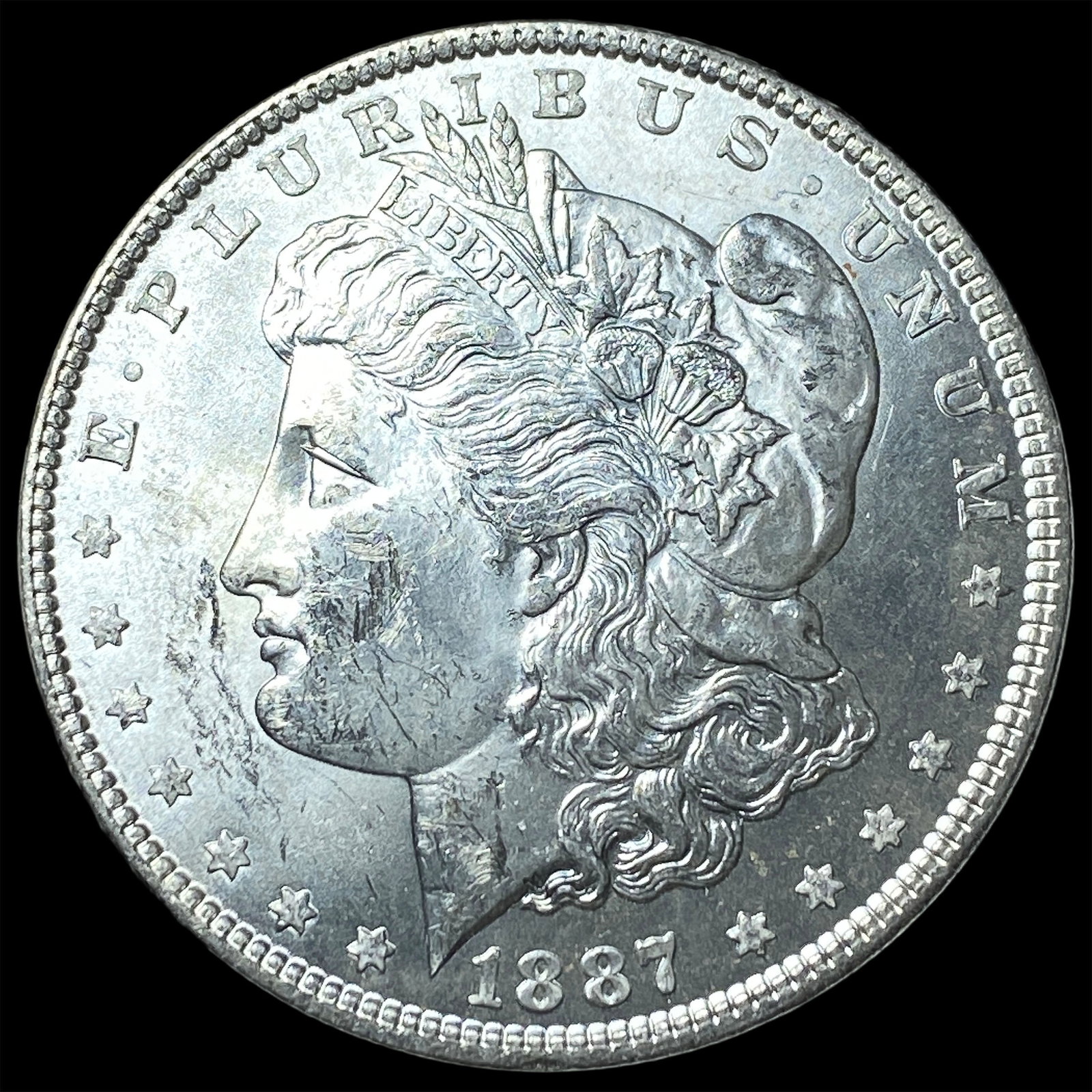 1887 Morgan Silver Dollar GEM BU: 1887 Morgan Silver Dollar GEM BU