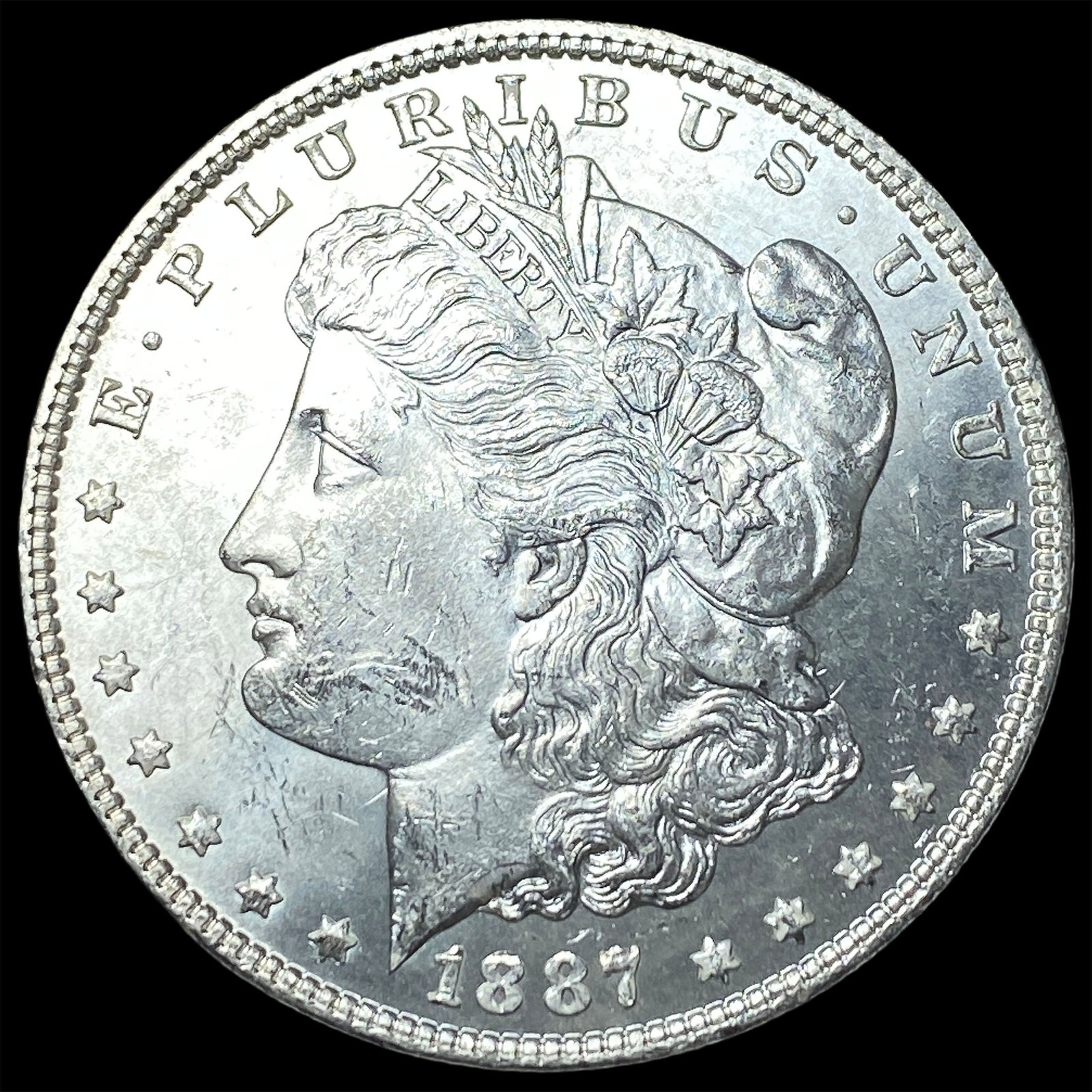 1887 Morgan Silver Dollar GEM BU: 1887 Morgan Silver Dollar GEM BU