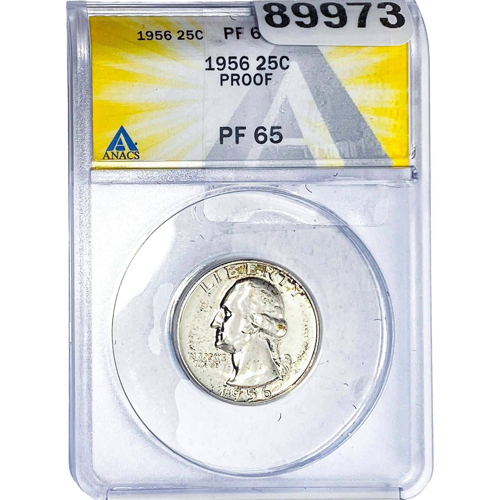 1956 Washington Silver Quarter ANACS PF66 PROOF: 1956 Washington Silver Quarter ANACS PF66 PROOF