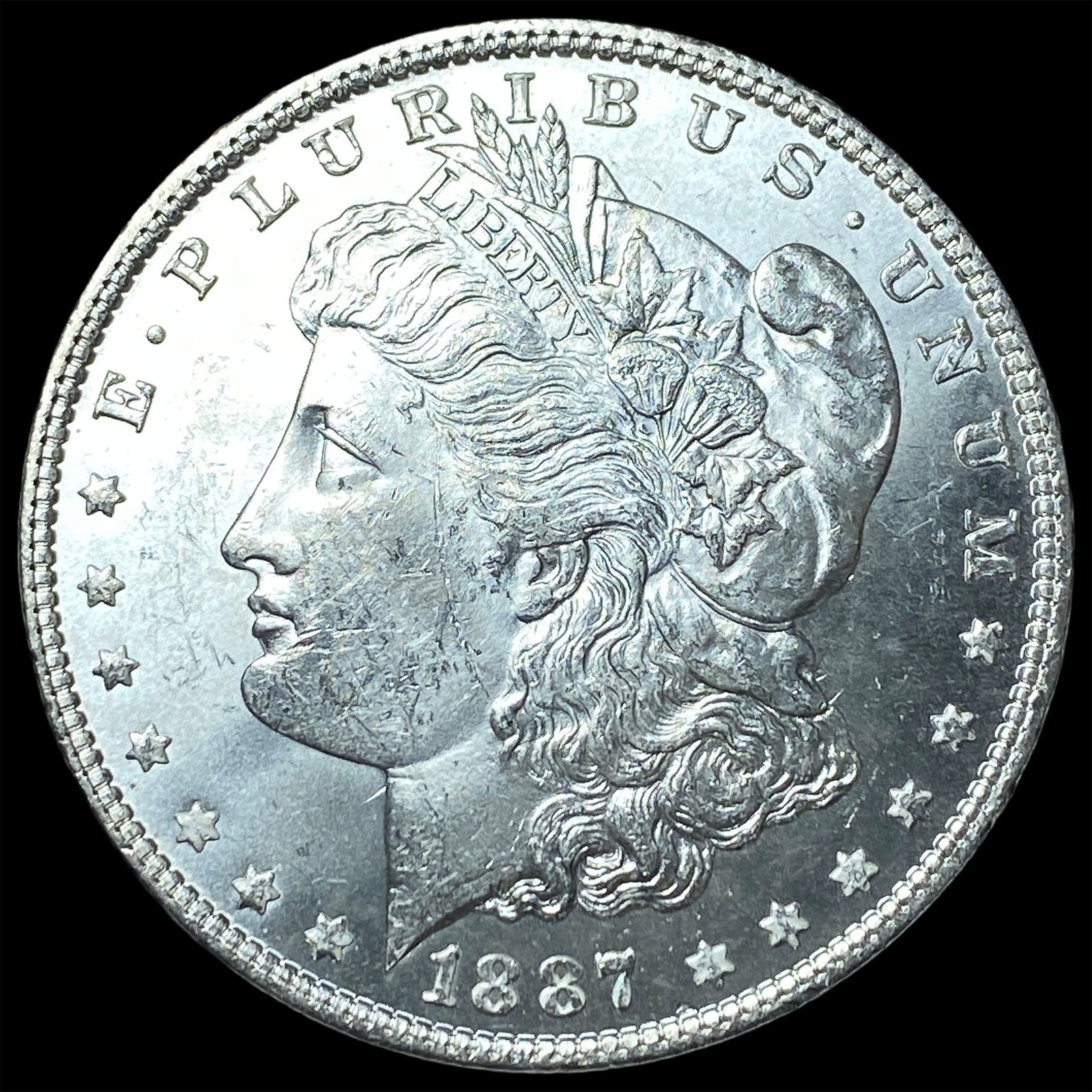 1887 Morgan Silver Dollar GEM BU: 1887 Morgan Silver Dollar GEM BU