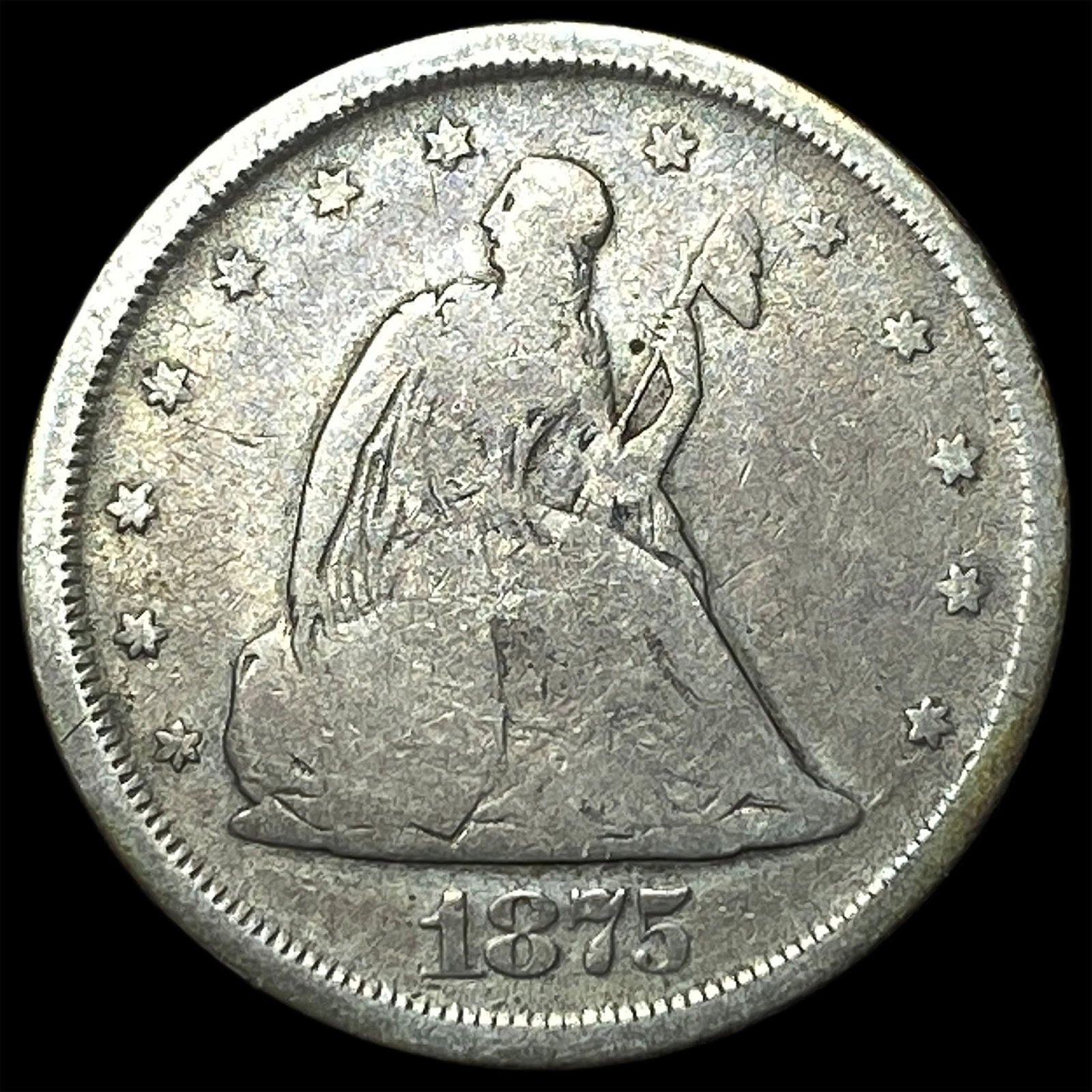 1875-S Silver Twenty Cents LIGHTLY CIRCULATED: 1875-S Silver Twenty Cents LIGHTLY CIRCULATED