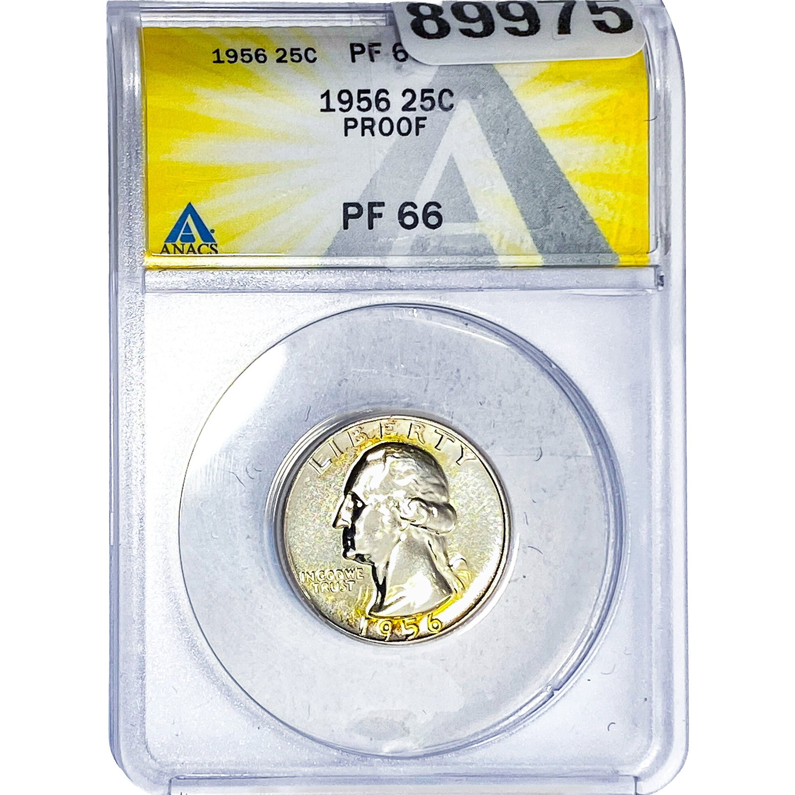 1956 Washington Silver Quarter ANACS PF66 PROOF: 1956 Washington Silver Quarter ANACS PF66 PROOF