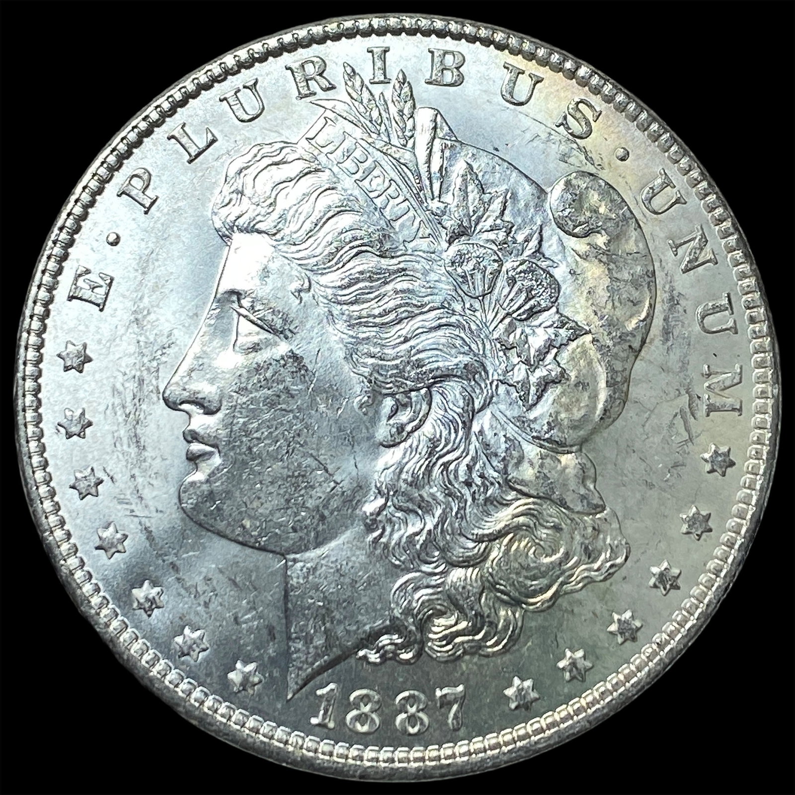 1887 Morgan Silver Dollar GEM BU: 1887 Morgan Silver Dollar GEM BU