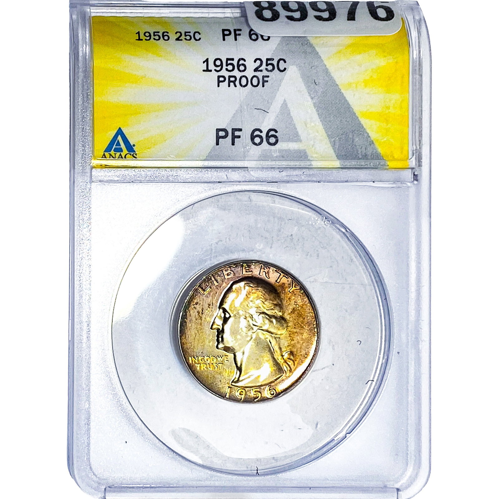 1956 Washington Silver Quarter ANACS PF66 PROOF: 1956 Washington Silver Quarter ANACS PF66 PROOF