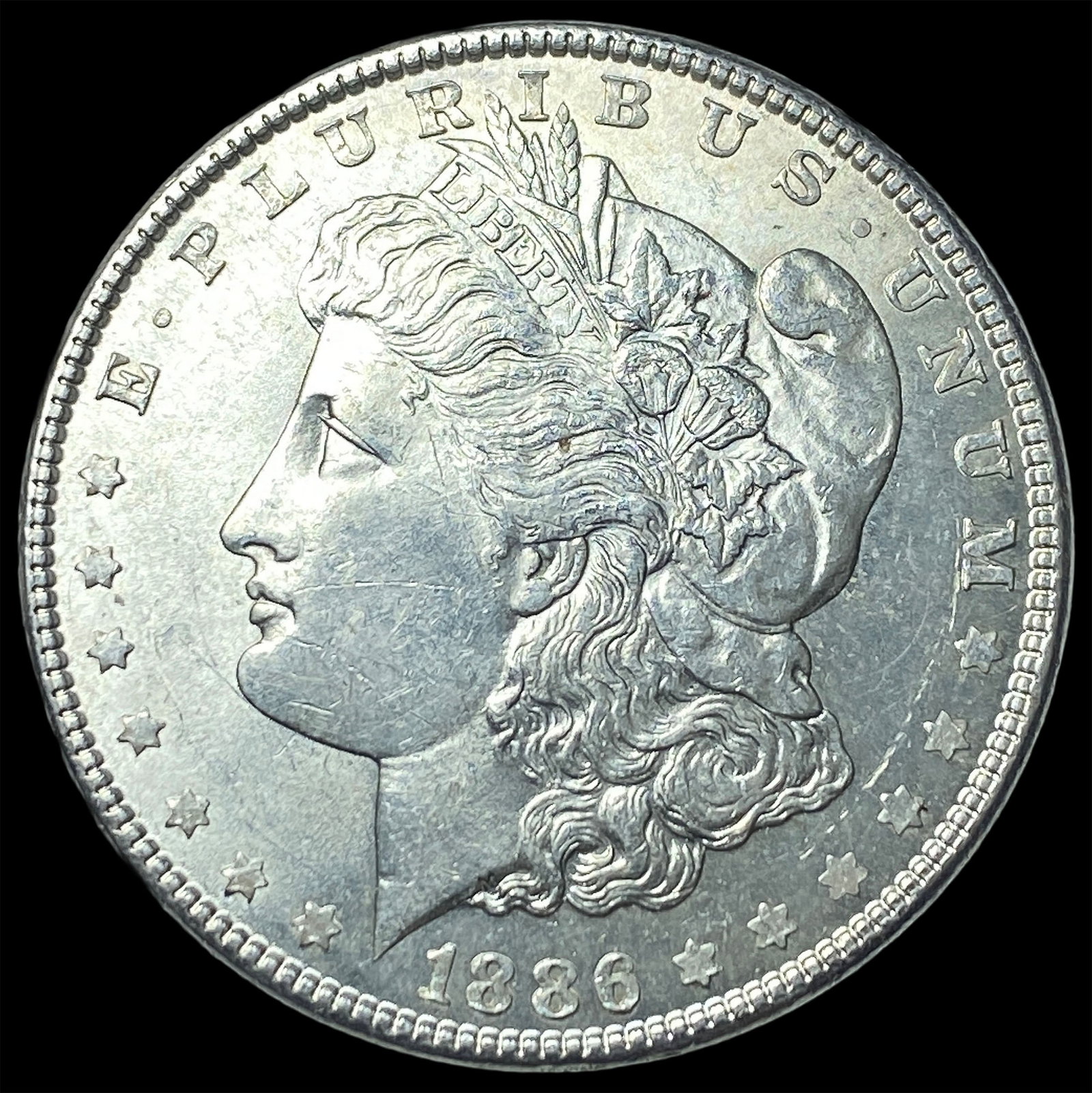 1886 Silver Morgan Dollar GEM BU: 1886 Silver Morgan Dollar GEM BU