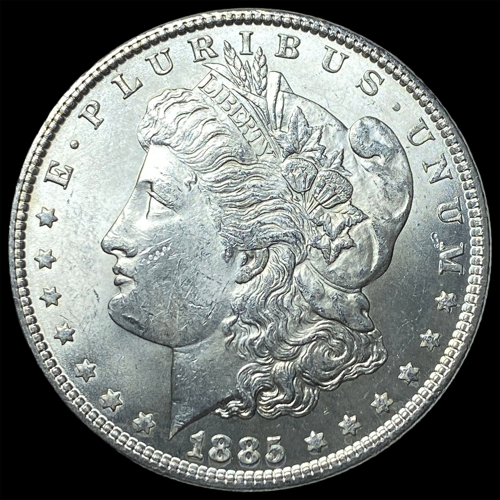 1885 Silver Morgan Dollar GEM BU: 1885 Silver Morgan Dollar GEM BU
