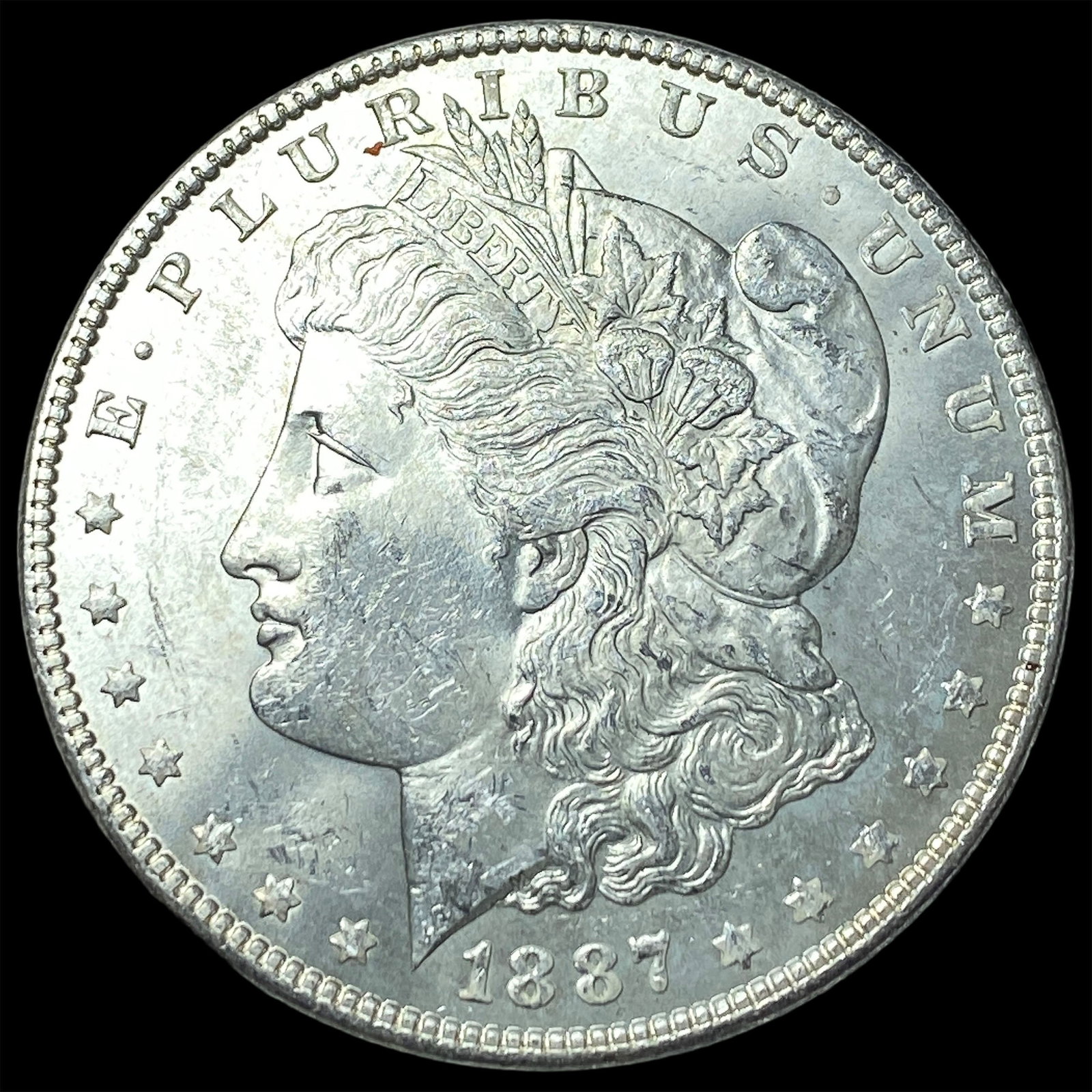 1887 Morgan Silver Dollar GEM BU: 1887 Morgan Silver Dollar GEM BU