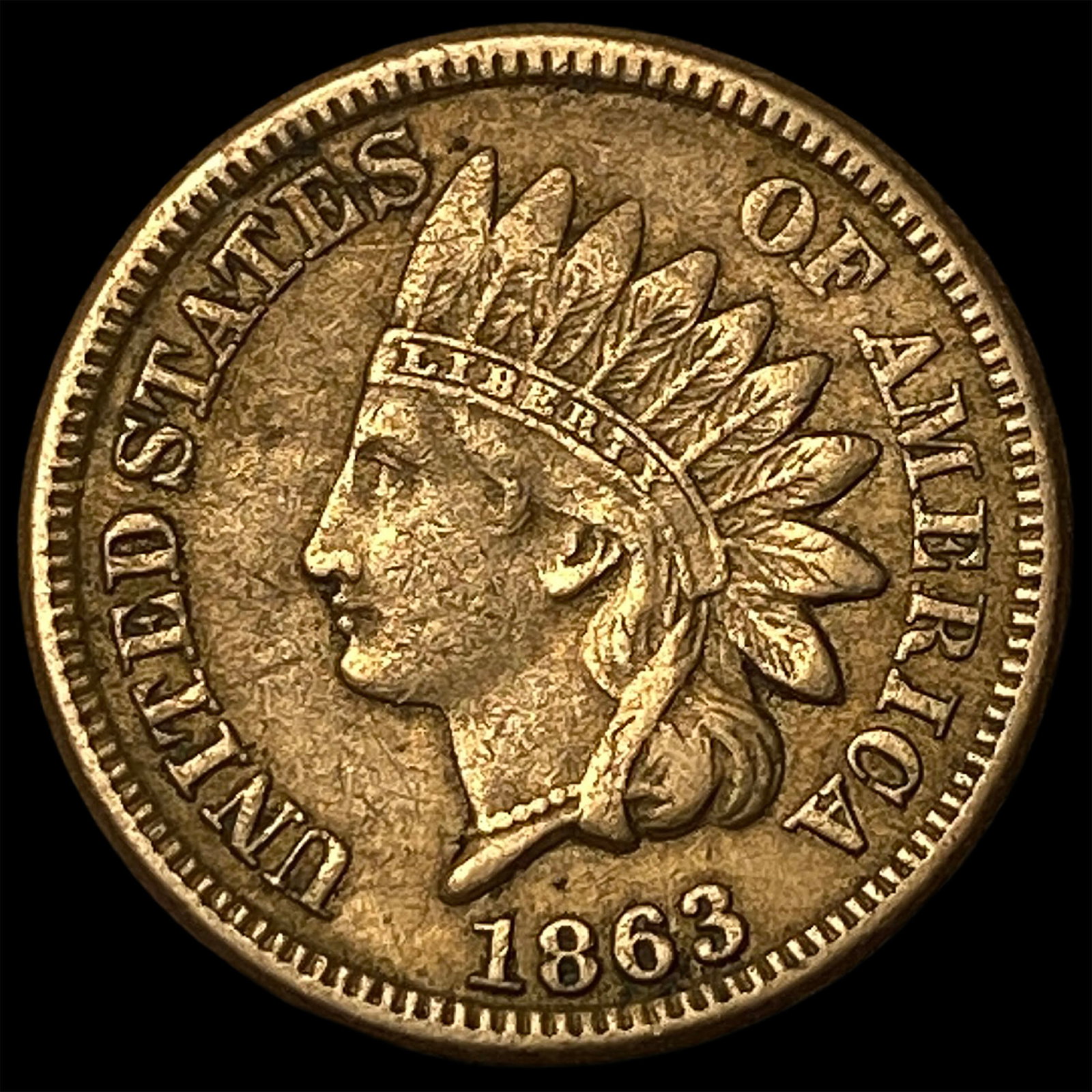 1863 Indian Head Cent NEARLY UNCIRCULATED: 1863 Indian Head Cent NEARLY UNCIRCULATED