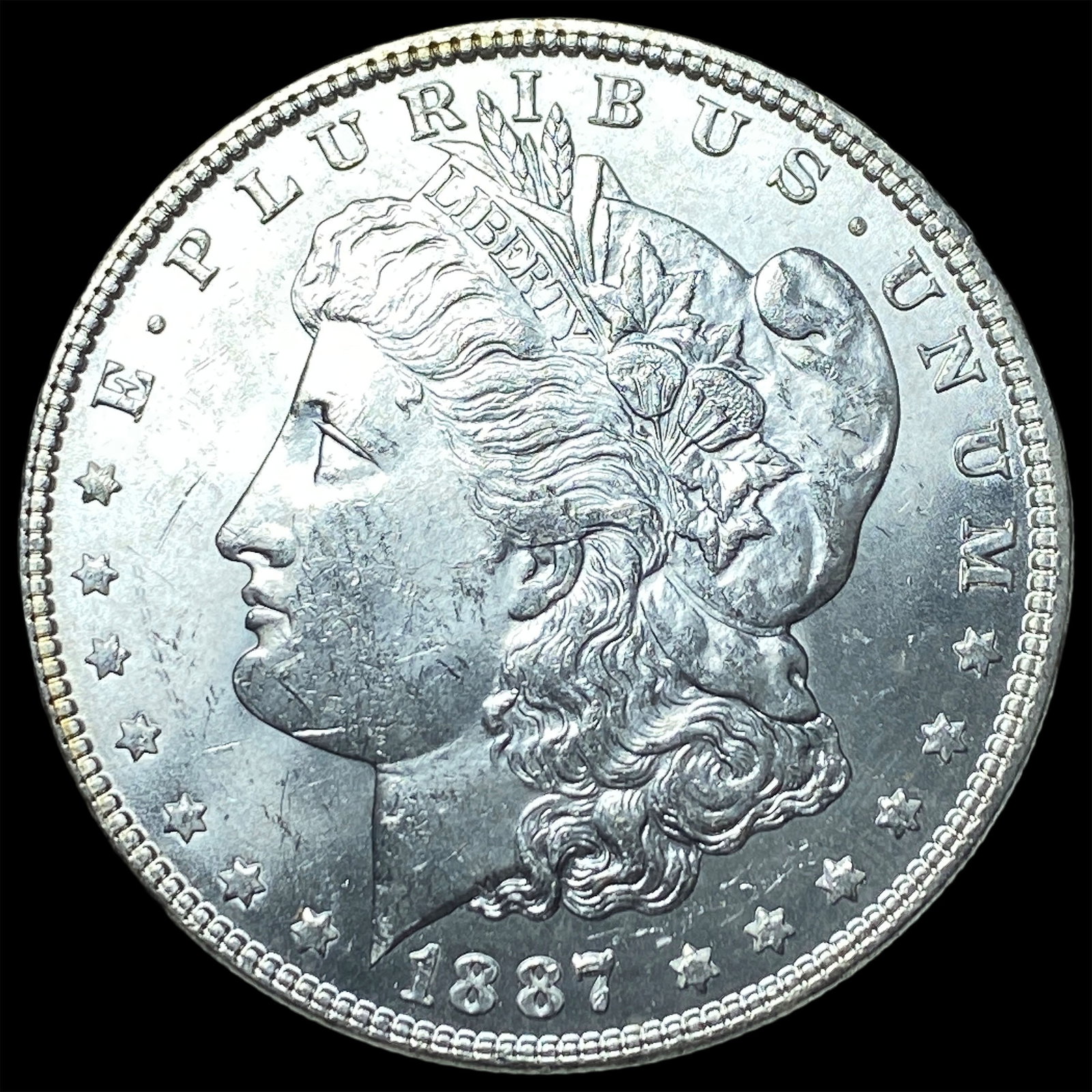 1887 Morgan Silver Dollar GEM BU: 1887 Morgan Silver Dollar GEM BU