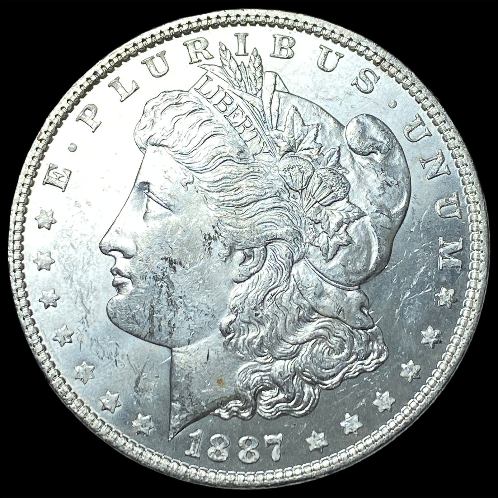 1887 Morgan Silver Dollar GEM BU: 1887 Morgan Silver Dollar GEM BU