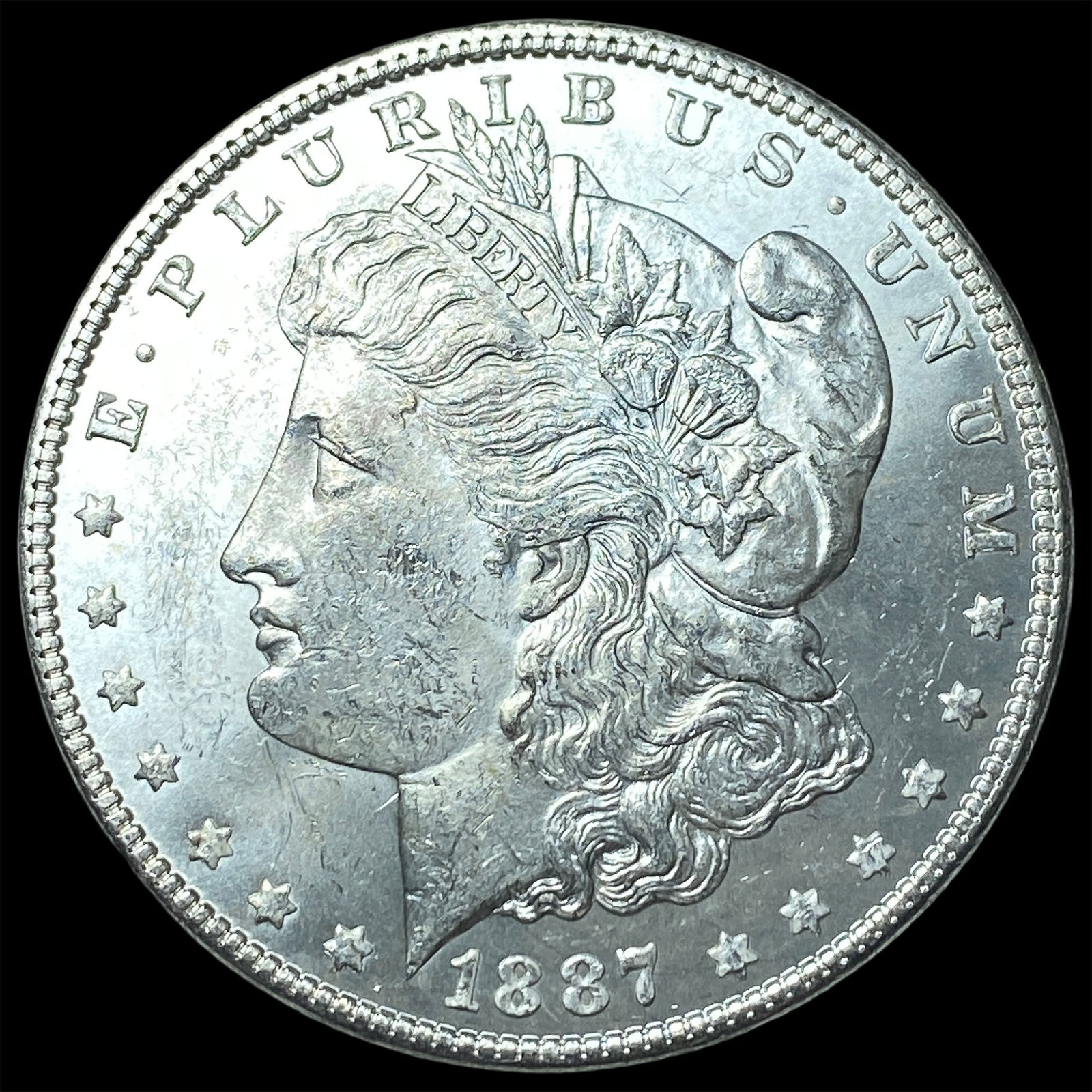 1887 Silver Morgan Dollar GEM BU: 1887 Silver Morgan Dollar GEM BU