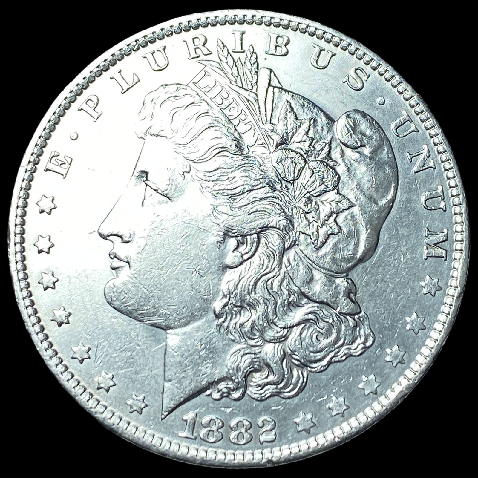 1882 Silver Morgan Dollar CLOSELY UNCIRCULATED: 1882 Silver Morgan Dollar CLOSELY UNCIRCULATED