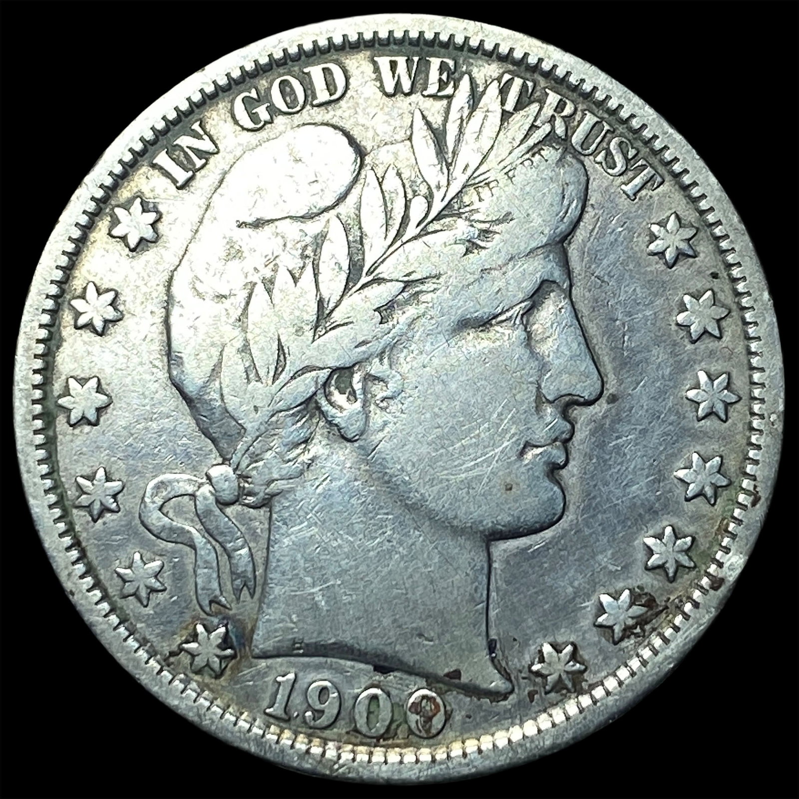 1909-O Silver Barber Half Dollar ABOUT UNCIRCULATED: 1909-O Silver Barber Half Dollar ABOUT UNCIRCULATED