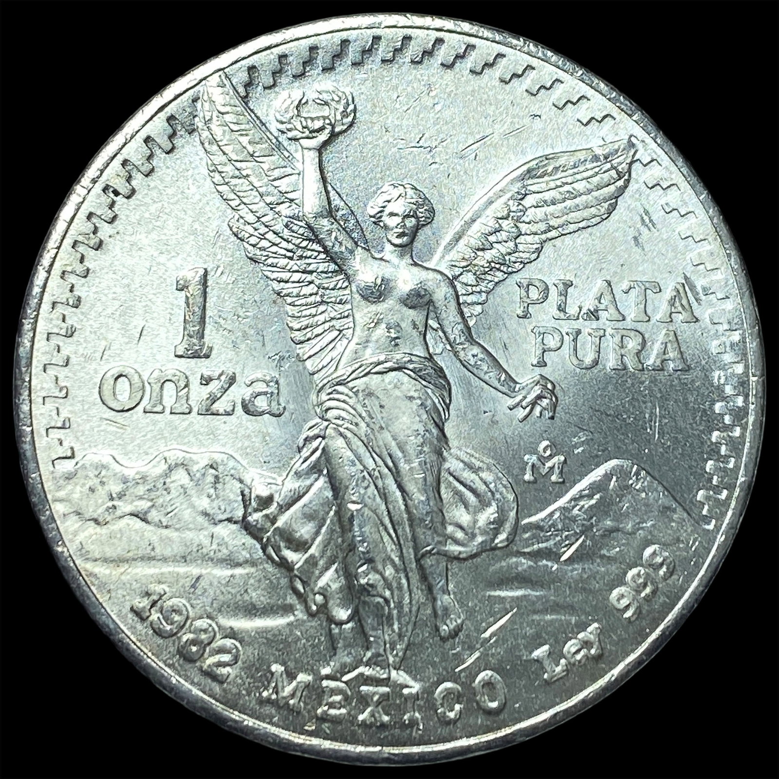 1982 Mexico Silver 1 Onza Libertad SUPERB GEM BU: 1982 Mexico Silver 1 Onza Libertad SUPERB GEM BU