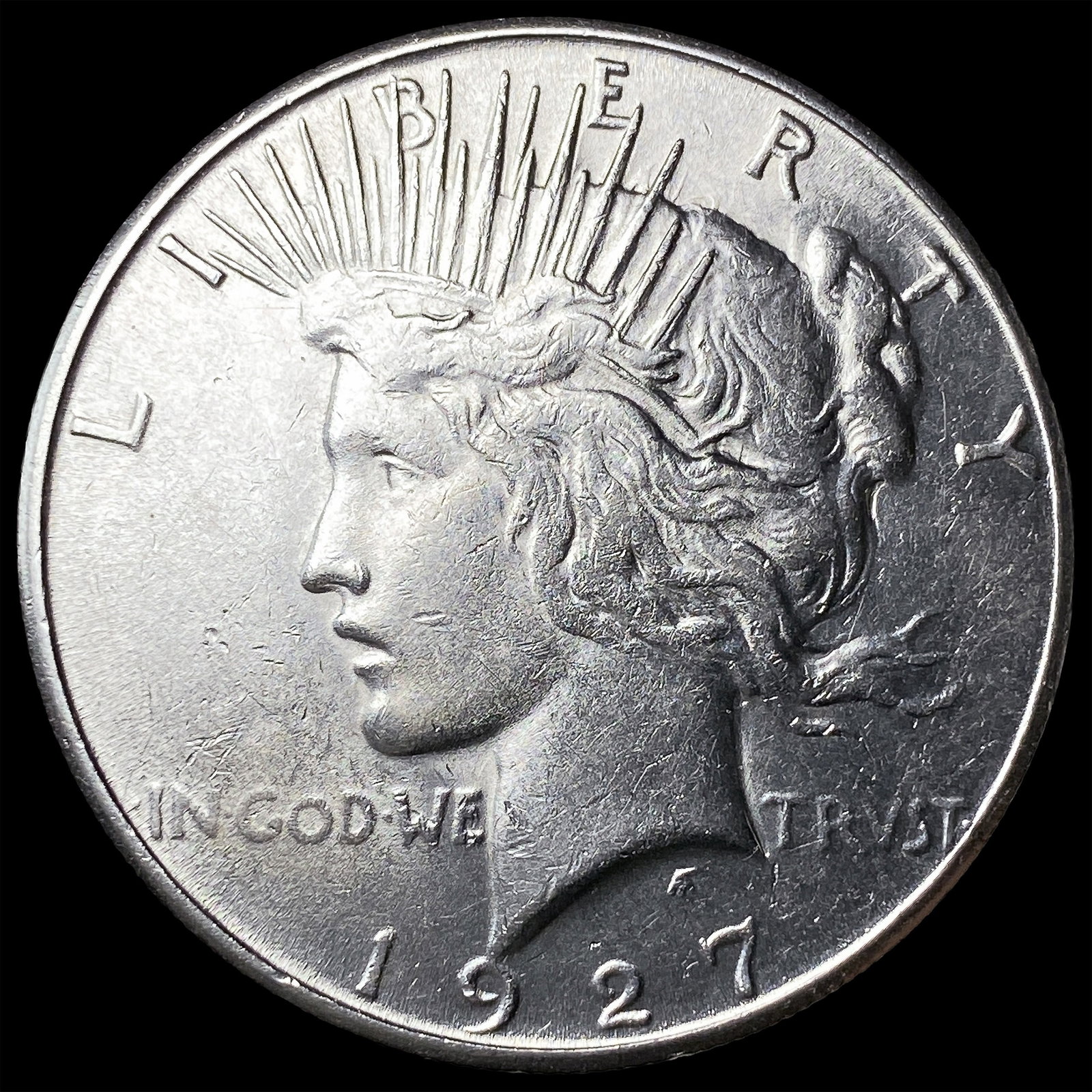 1927-S Silver Peace Dollar CLOSELY UNCIRCULATED: 1927-S Silver Peace Dollar CLOSELY UNCIRCULATED