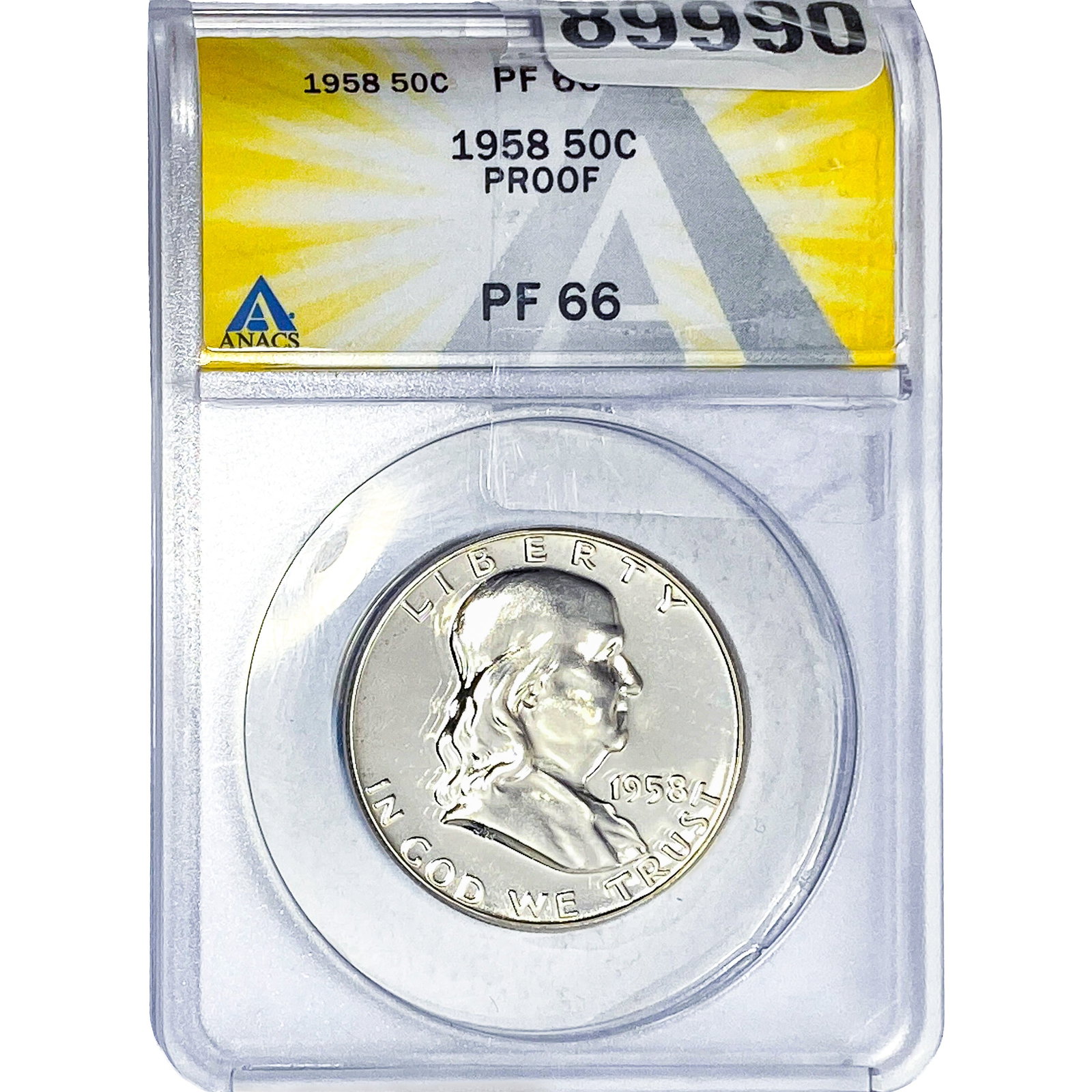 1958 Washington Silver Half Dollar ANACS PF66 PROOF (1 of 2)