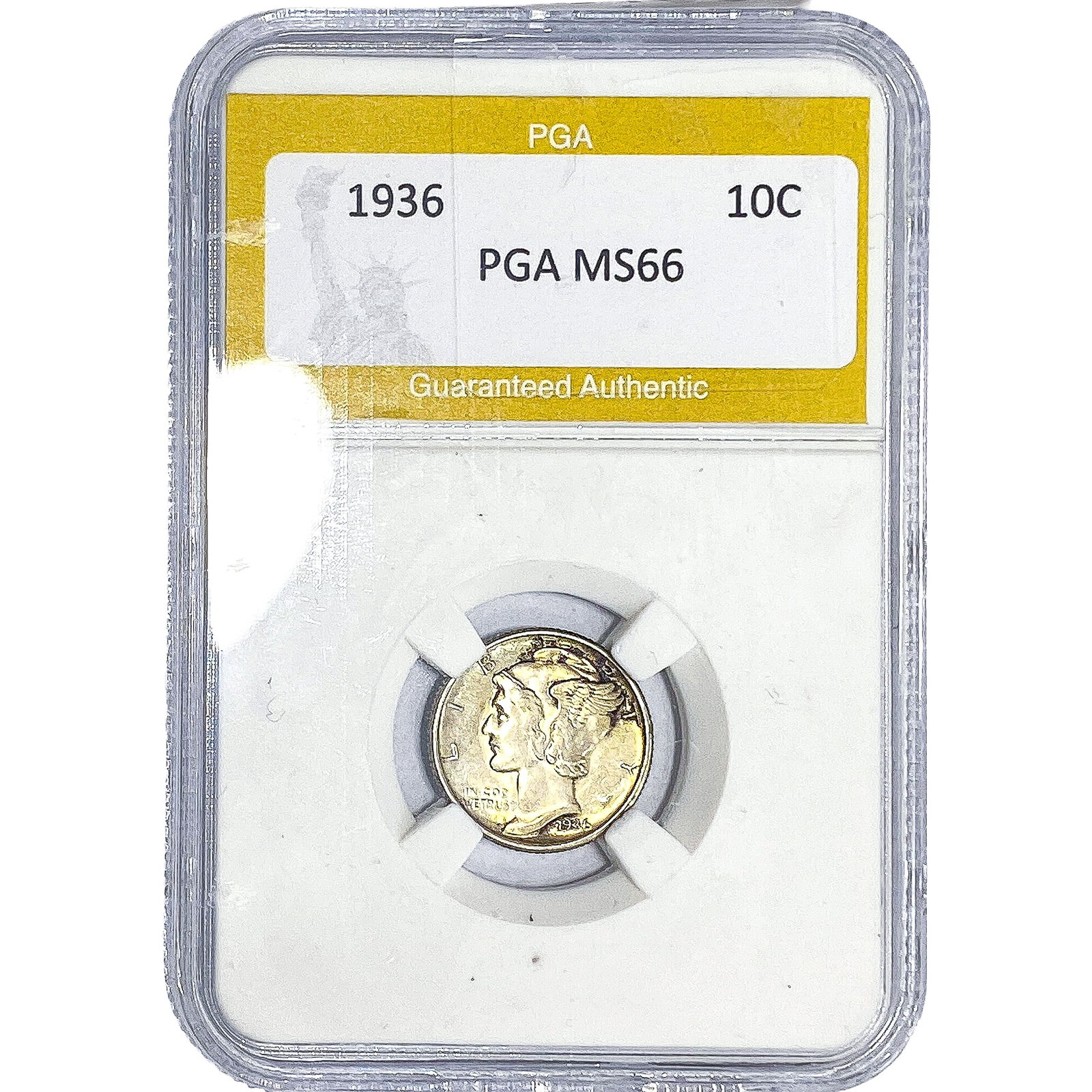 1936 Mercury Silver Dime PGA MS66: 1936 Mercury Silver Dime PGA MS66