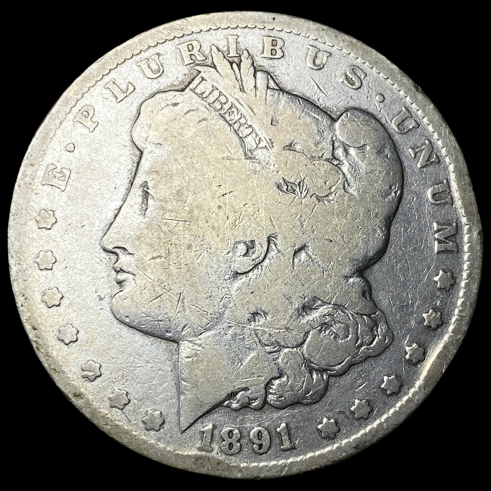 1891-CC Silver Morgan Dollar NICELY CIRCULATED: 1891-CC Silver Morgan Dollar NICELY CIRCULATED