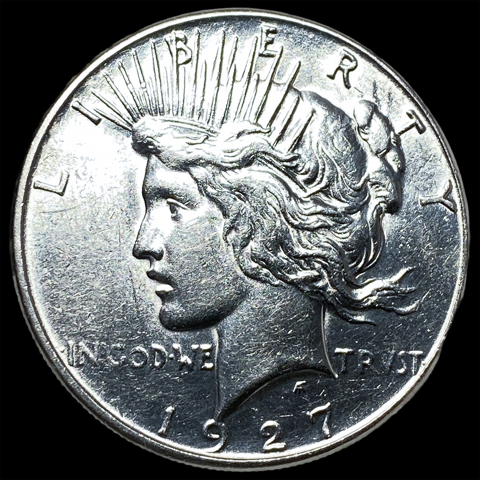 1927-S Silver Peace Dollar CHOICE AU: 1927-S Silver Peace Dollar CHOICE AU
