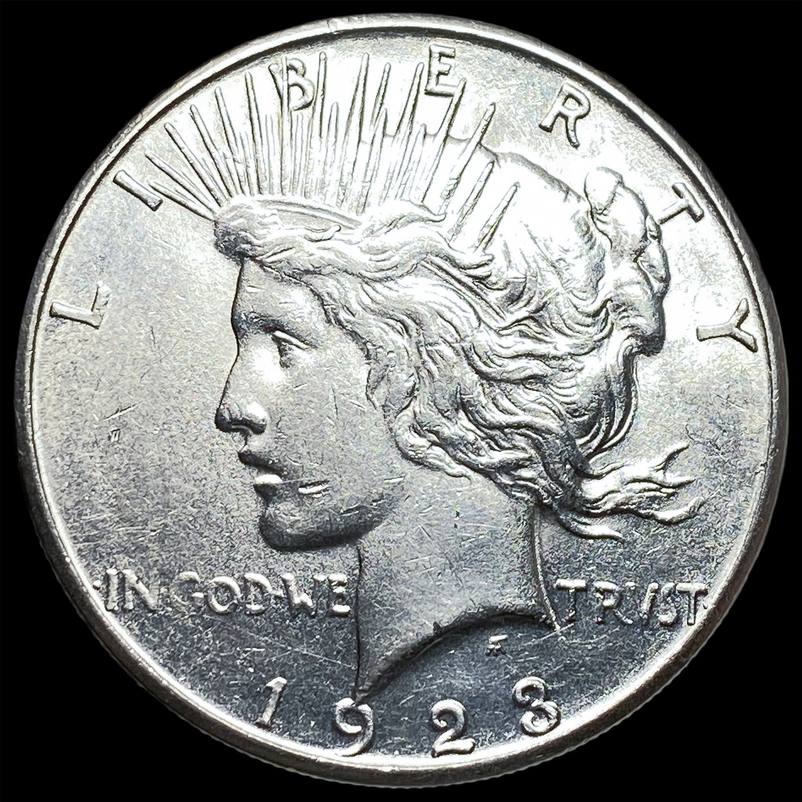 1923-S Silver Peace Dollar CHOICE AU: 1923-S Silver Peace Dollar CHOICE AU