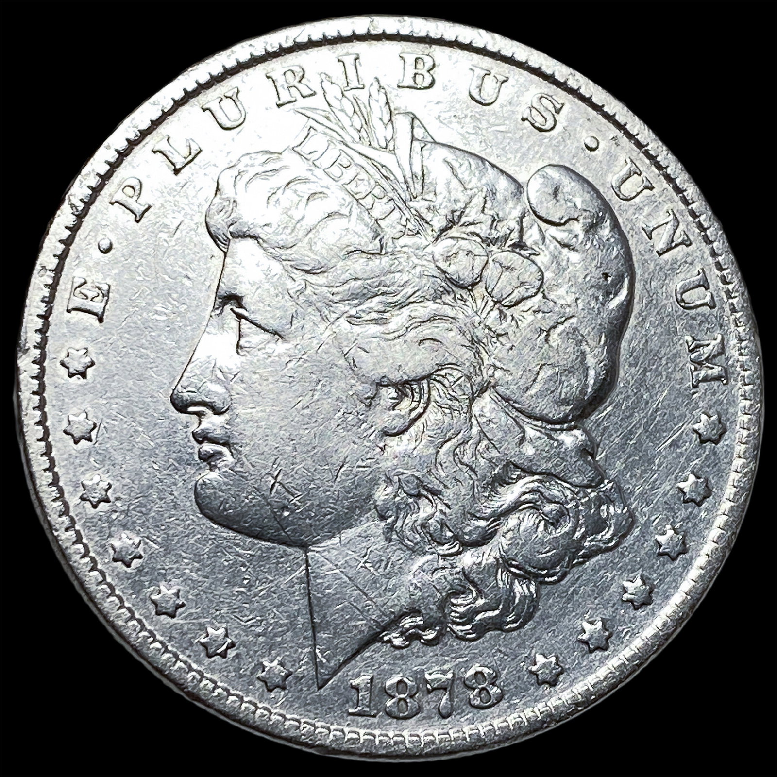 1878 8TF Silver Morgan Dollar LIGHTLY CIRCULATED: 1878 8TF Silver Morgan Dollar LIGHTLY CIRCULATED