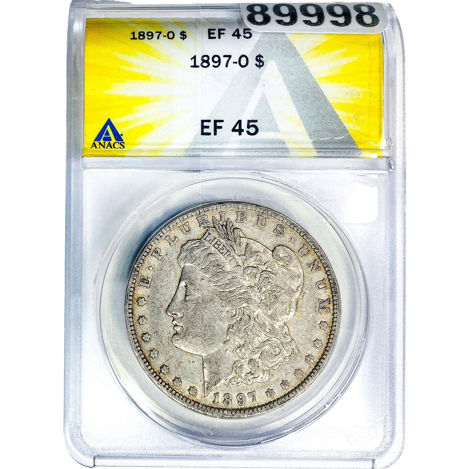 1897-O Morgan Silver Dollar ANACS EF45: 1897-O Morgan Silver Dollar ANACS EF45