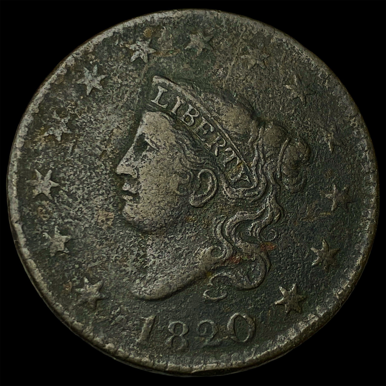 1820 Coronet Head Large Cent HIGH GRADE: 1820 Coronet Head Large Cent HIGH GRADE