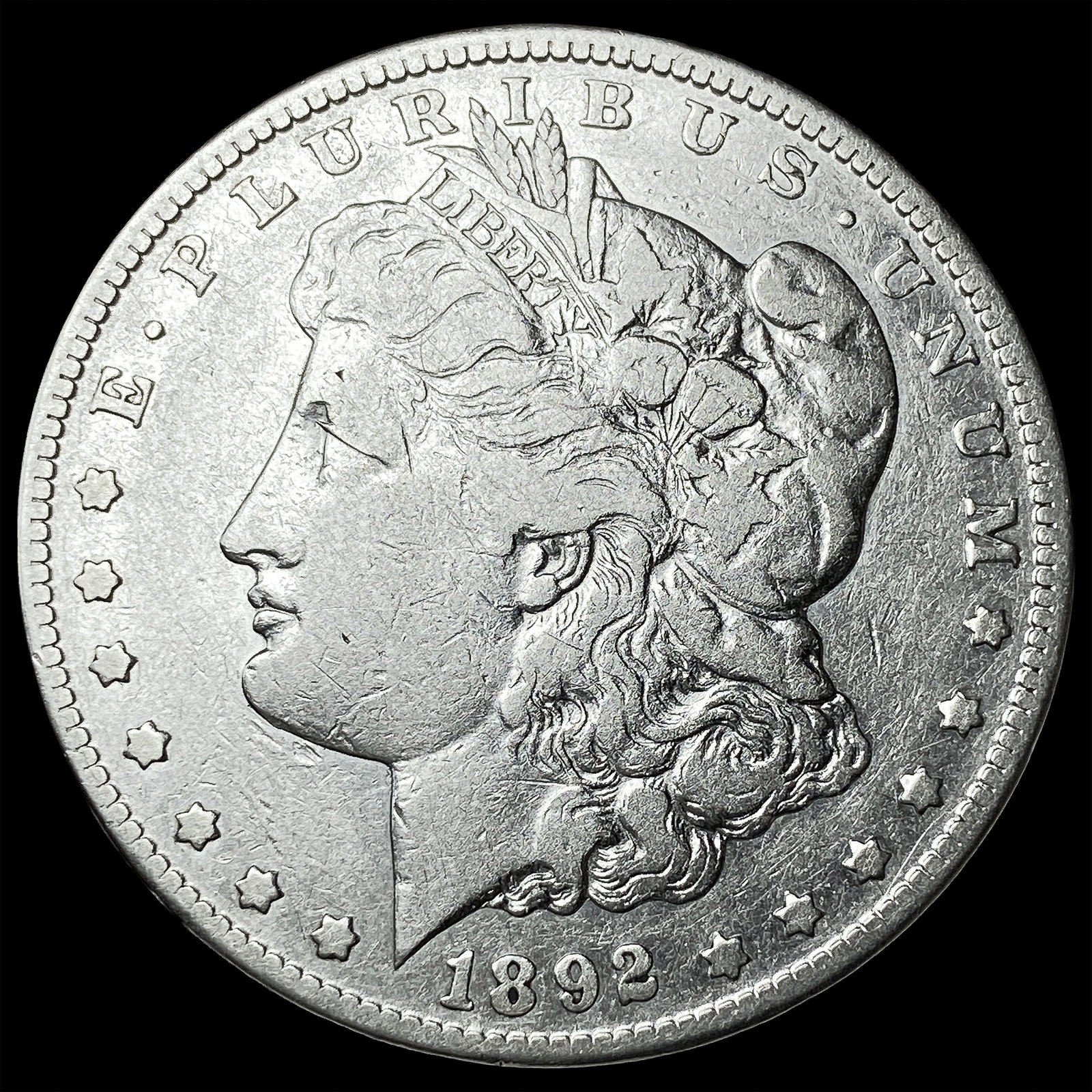 1892-CC Silver Morgan Dollar LIGHTLY CIRCULATED: 1892-CC Silver Morgan Dollar LIGHTLY CIRCULATED