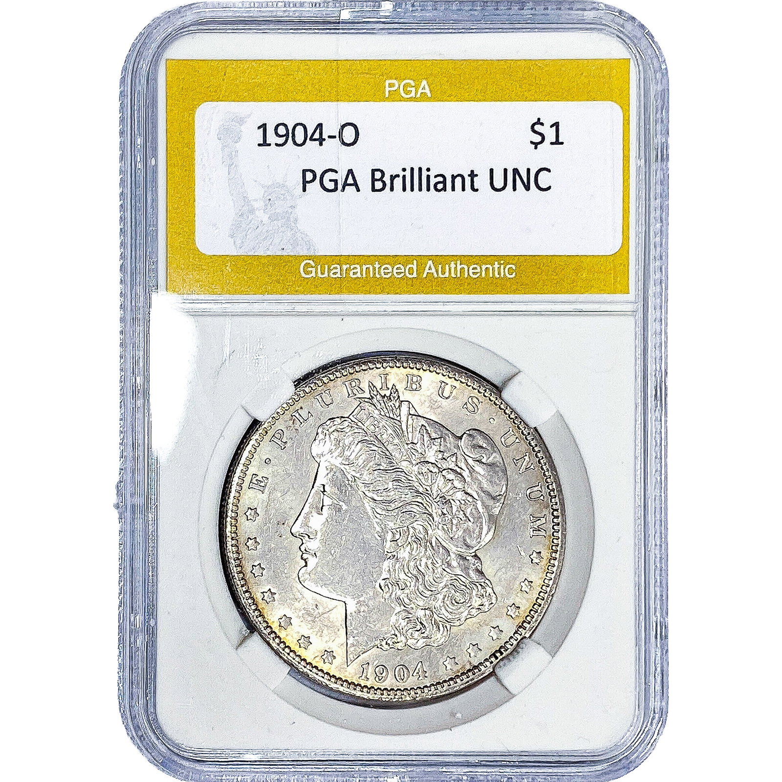 1904-O Morgan Silver Dollar PGA Brilliant UNC: 1904-O Morgan Silver Dollar PGA Brilliant UNC