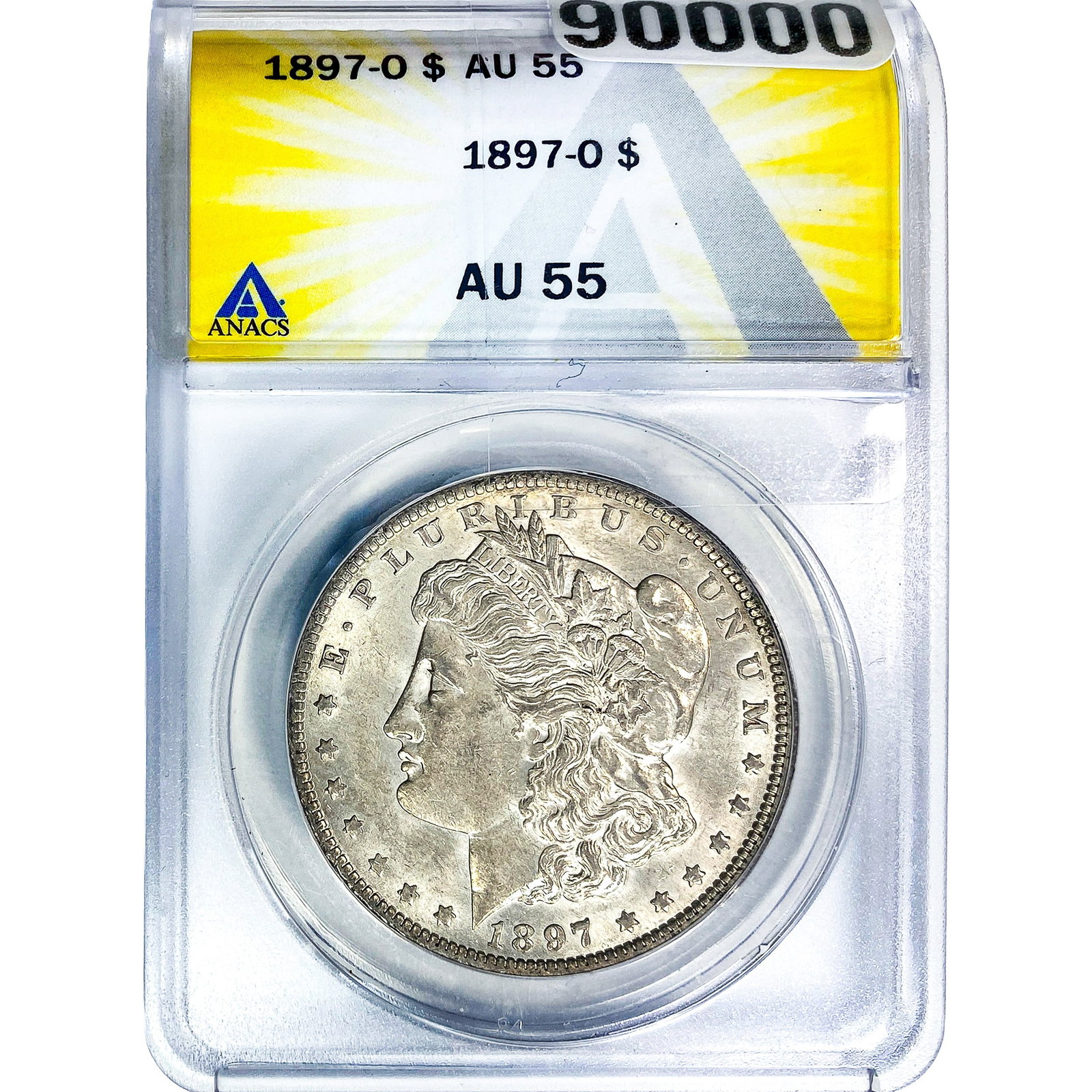 1897-O Morgan Silver Dollar ANACS AU55: 1897-O Morgan Silver Dollar ANACS AU55