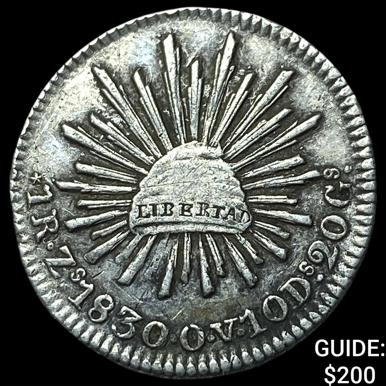 1830 Mexico Silver 1 Real: 1830 Mexico Silver 1 Real
