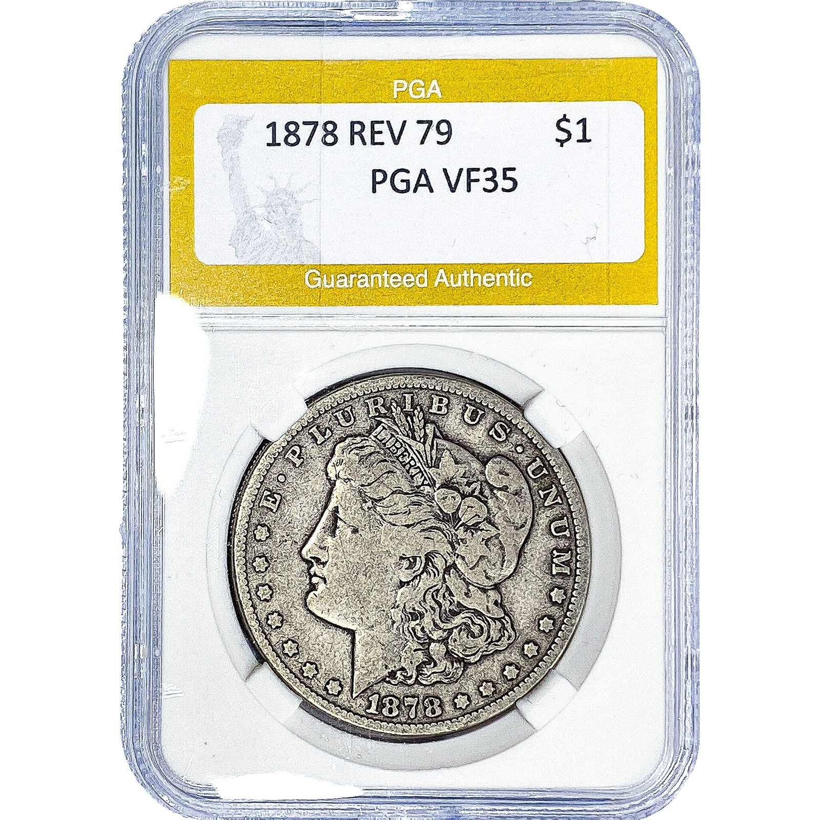 1878 REV 79 Morgan Silver Dollar PGA VF35: 1878 REV 79 Morgan Silver Dollar PGA VF35