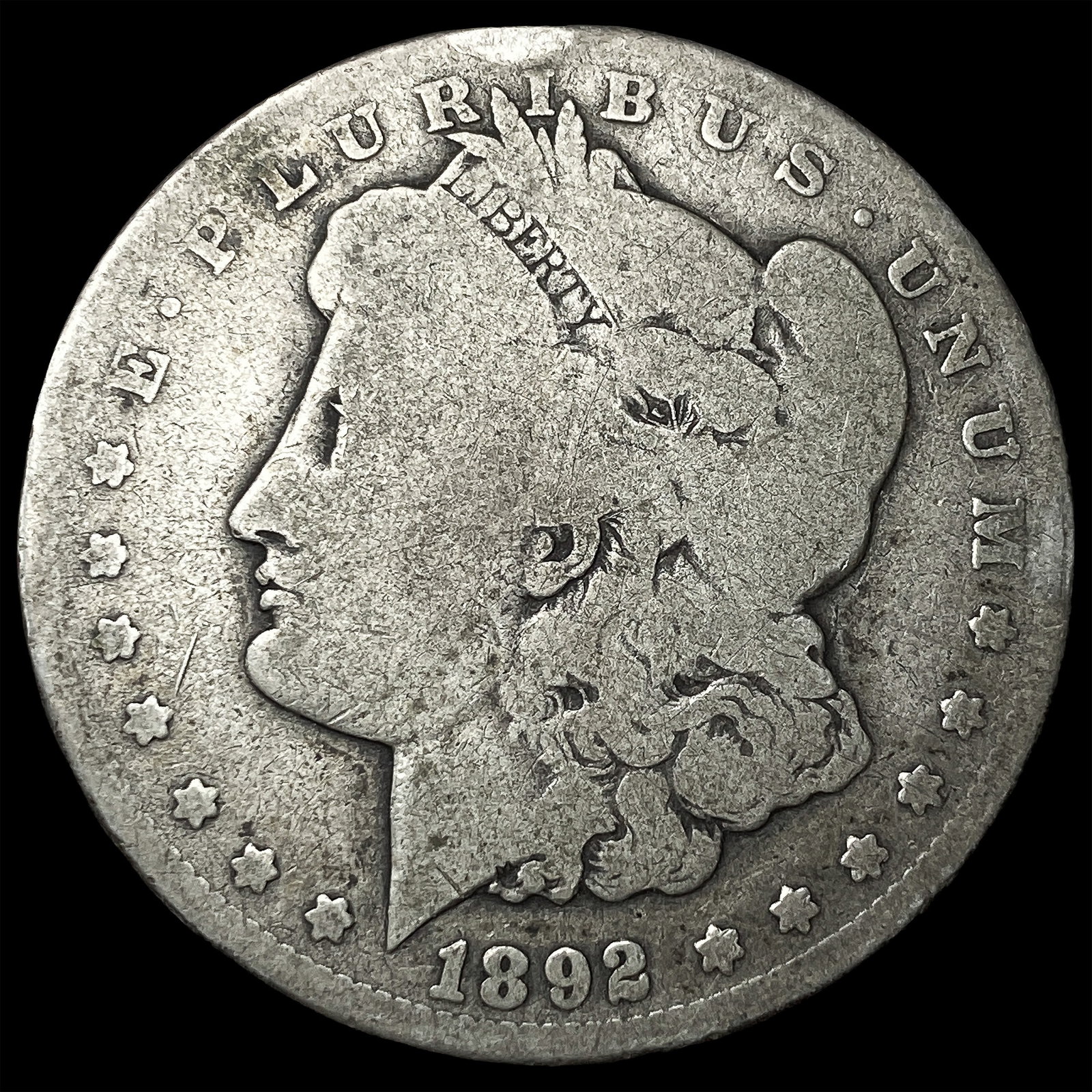 1892-CC Silver Morgan Dollar NICELY CIRCULATED: 1892-CC Silver Morgan Dollar NICELY CIRCULATED