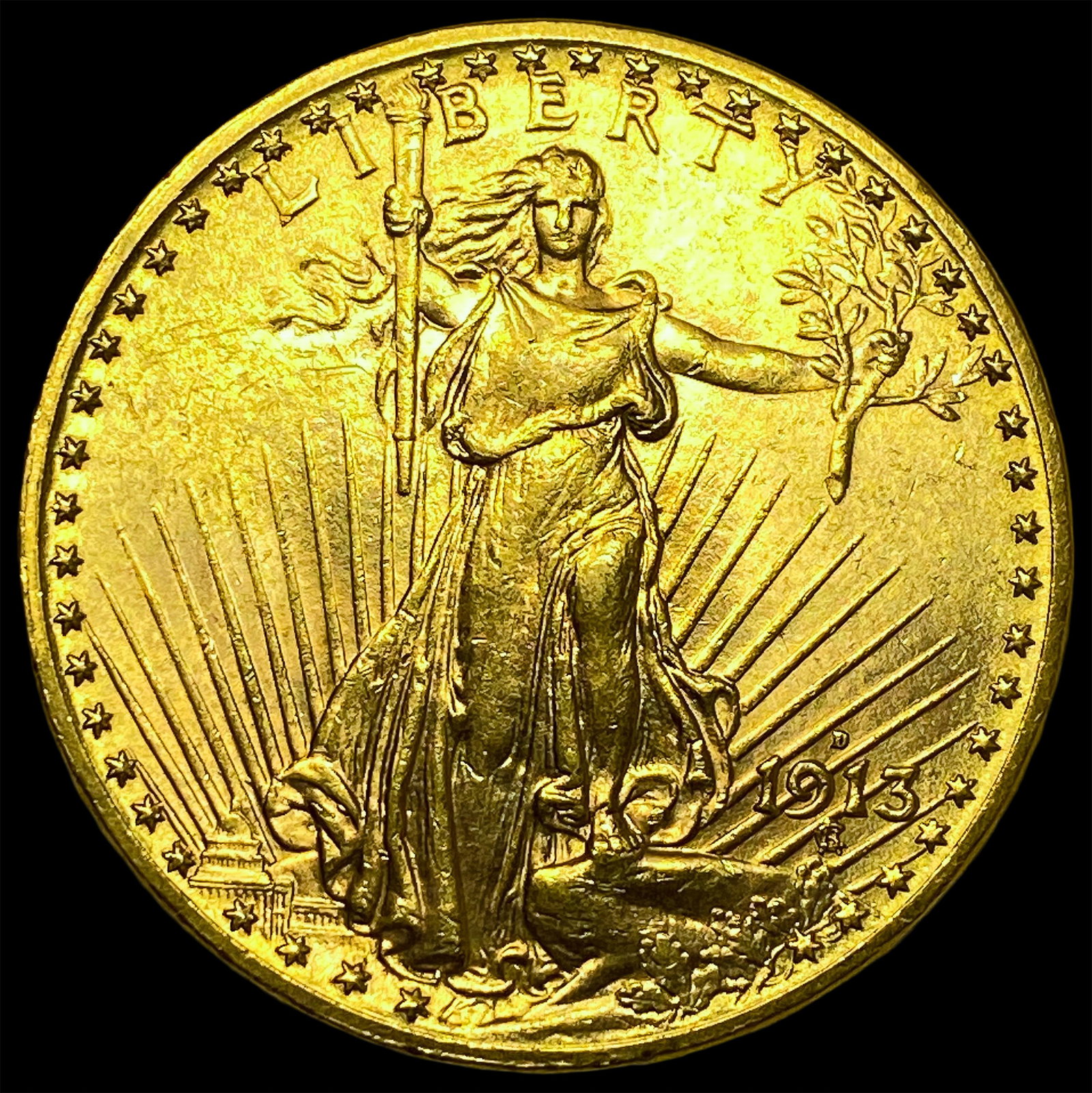 1913-D $20 Saint-Gaudens Double Eagle UNCIRCULATED: 1913-D $20 Saint-Gaudens Double Eagle UNCIRCULATED