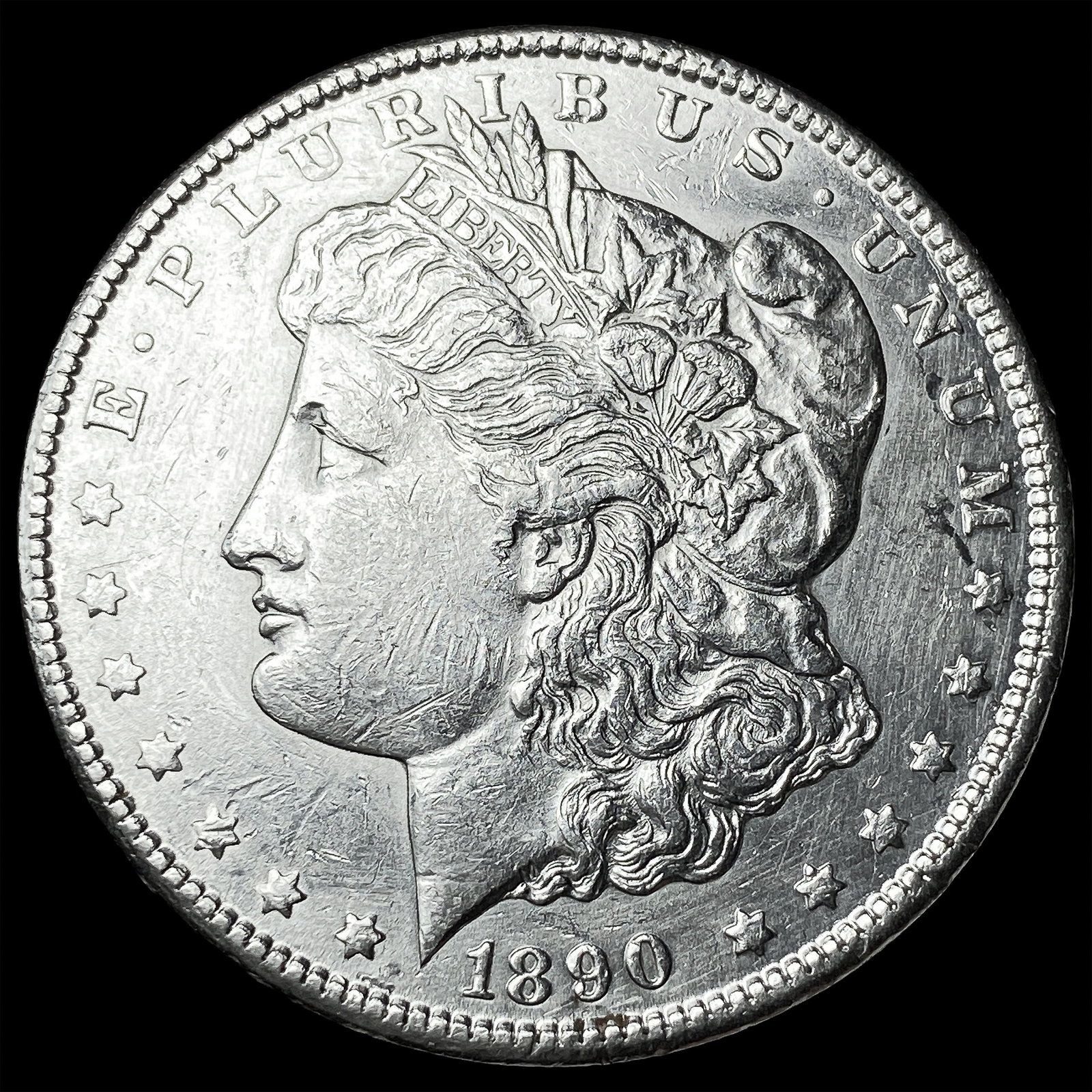 1890-CC Silver Morgan Dollar CLOSELY UNCIRCULATED (1 of 2)