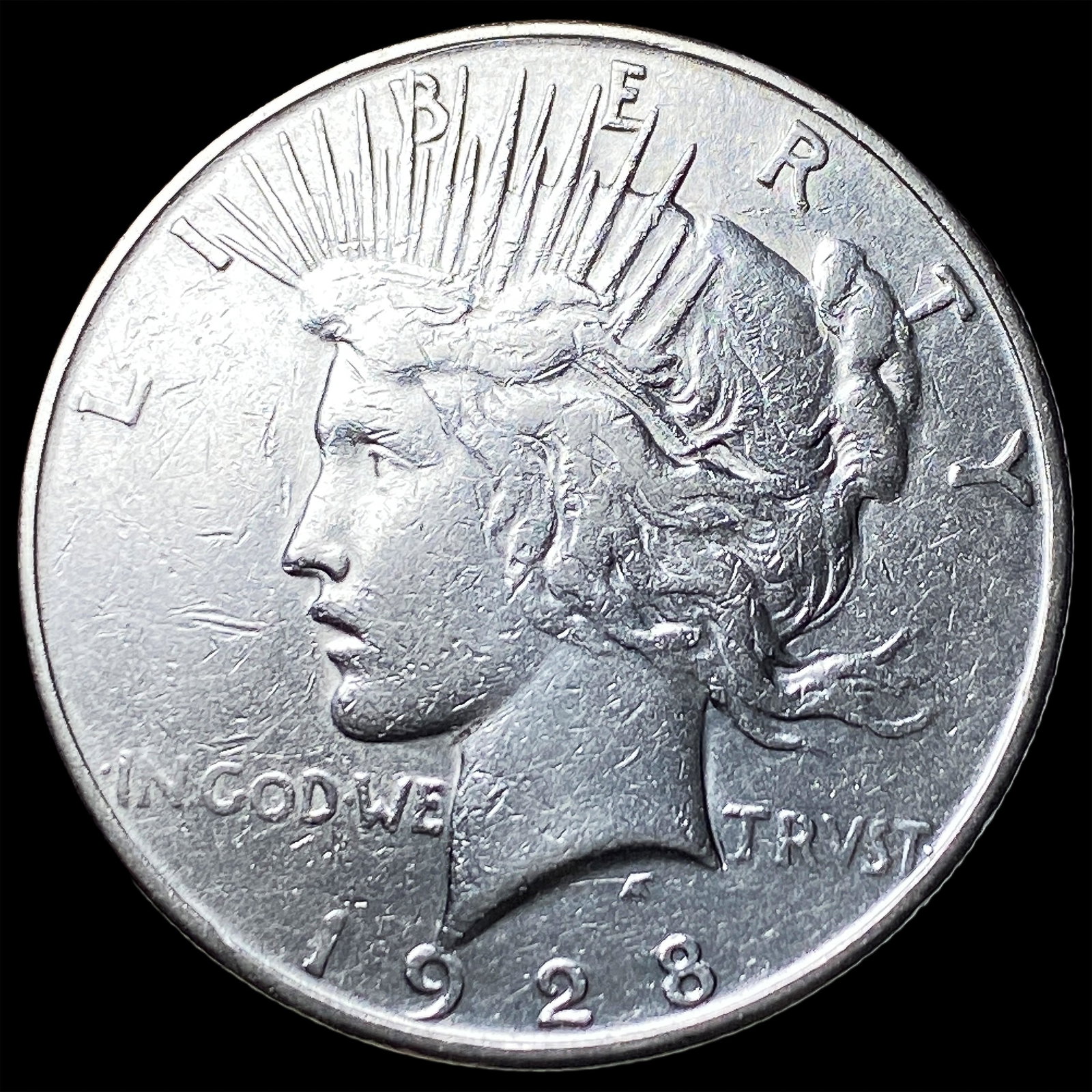 1928-S Silver Peace Dollar NEARLY UNCIRCULATED: 1928-S Silver Peace Dollar NEARLY UNCIRCULATED
