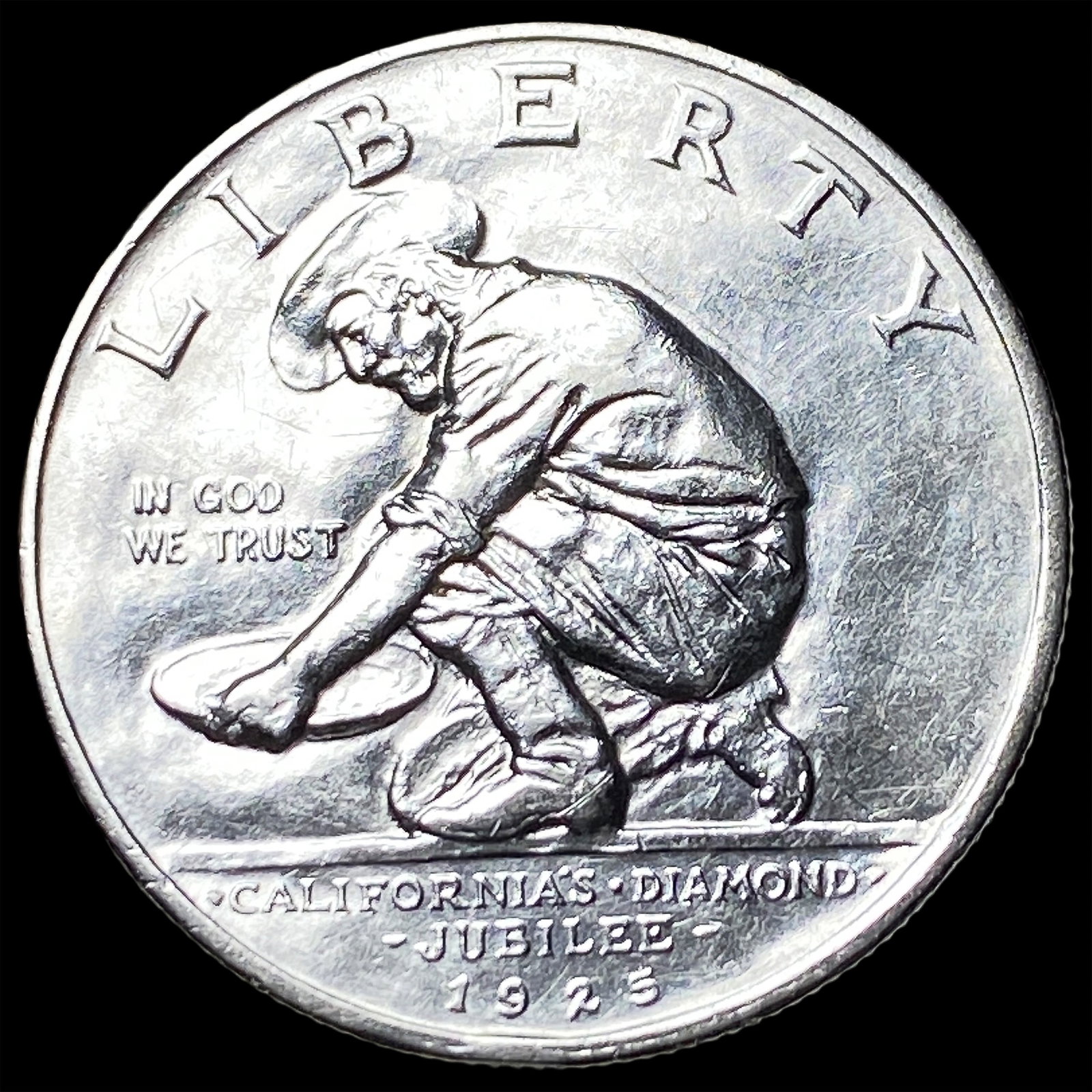 1925-S Silver California Jubilee Half Dollar CLOSELY UNCIRCULATED: 1925-S Silver California Jubilee Half Dollar CLOSELY UNCIRCULATED