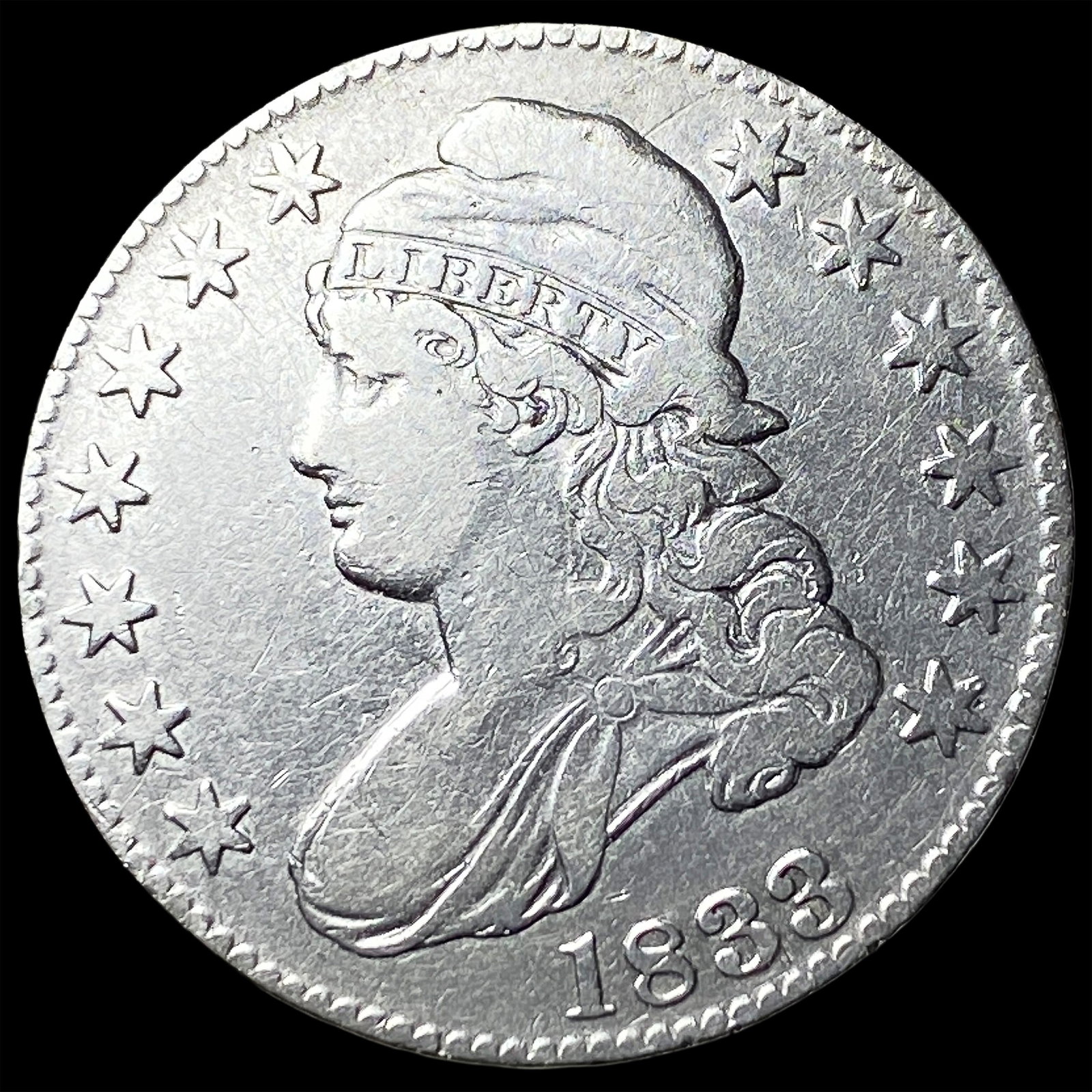1833 Capped Bust Half Dollar LIGHTLY CIRCULATED: 1833 Capped Bust Half Dollar LIGHTLY CIRCULATED