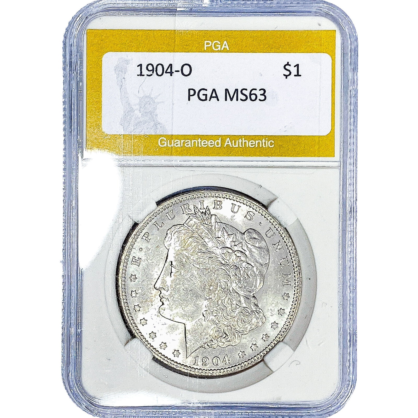 1904-O Morgan Silver Dollar PGA MS63: 1904-O Morgan Silver Dollar PGA MS63