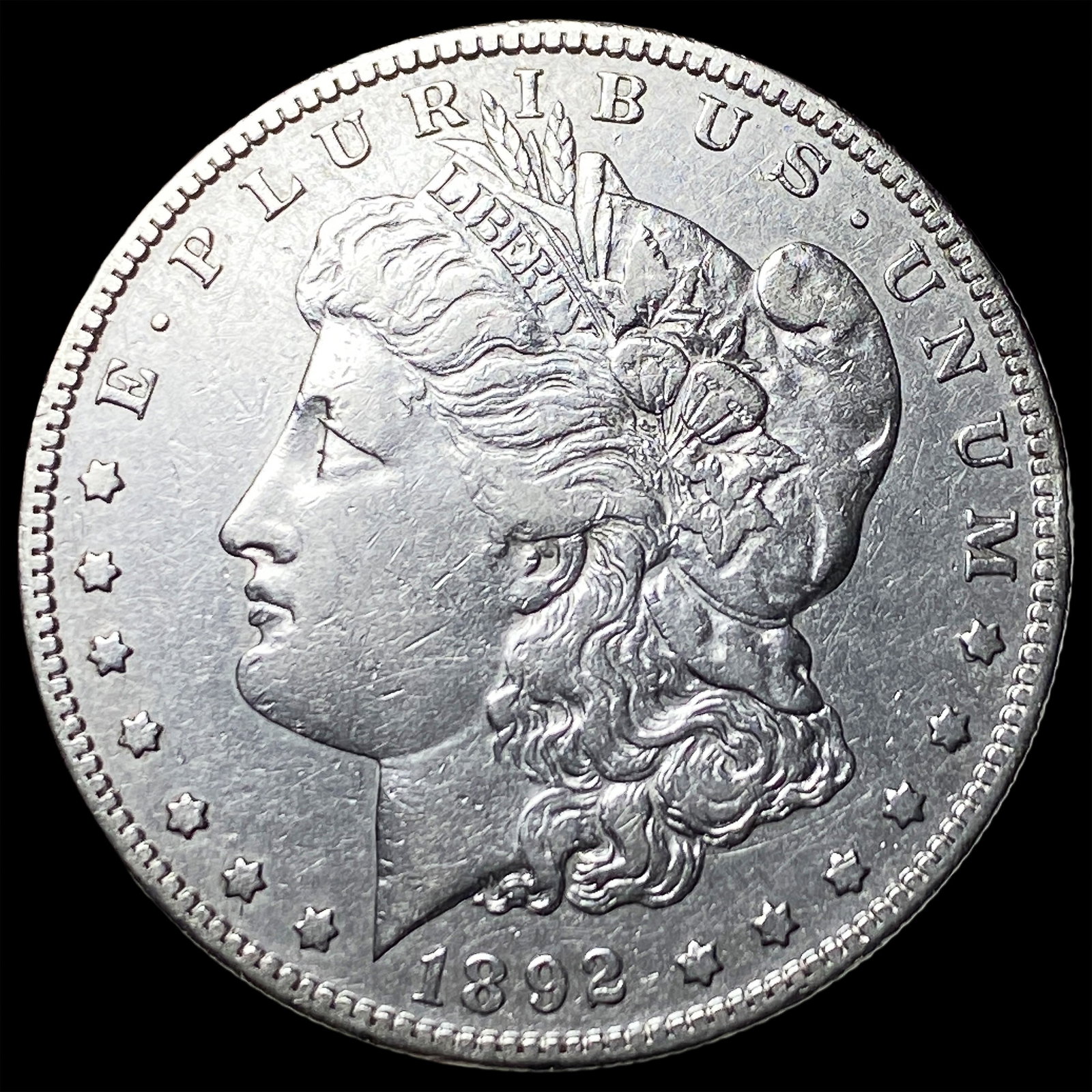 1892-S Silver Morgan Dollar NEARLY UNCIRCULATED: 1892-S Silver Morgan Dollar NEARLY UNCIRCULATED