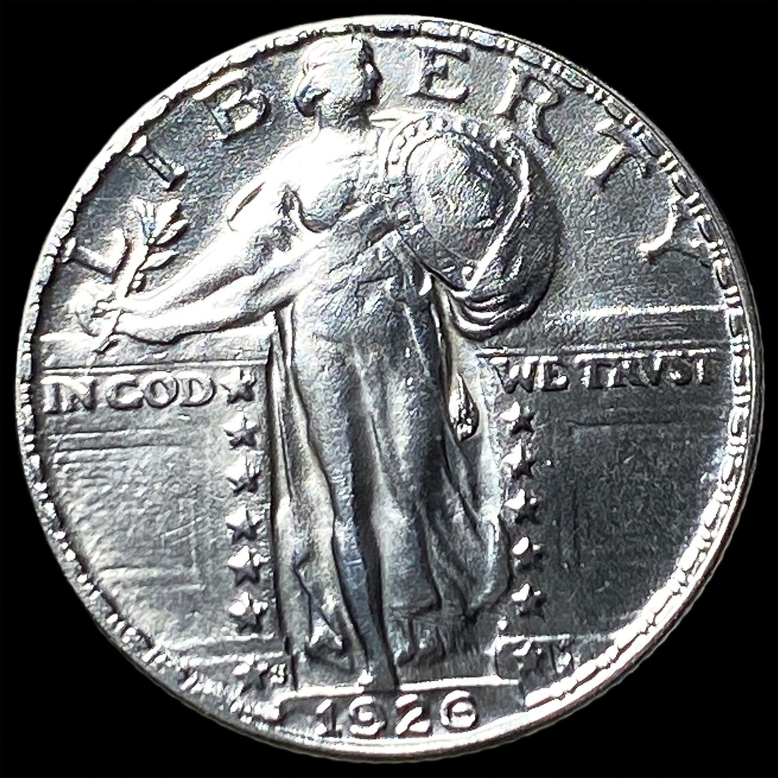 1926-S Standing Liberty Silver Quarter CLOSELY UNCIRCULATED: 1926-S Standing Liberty Silver Quarter CLOSELY UNCIRCULATED