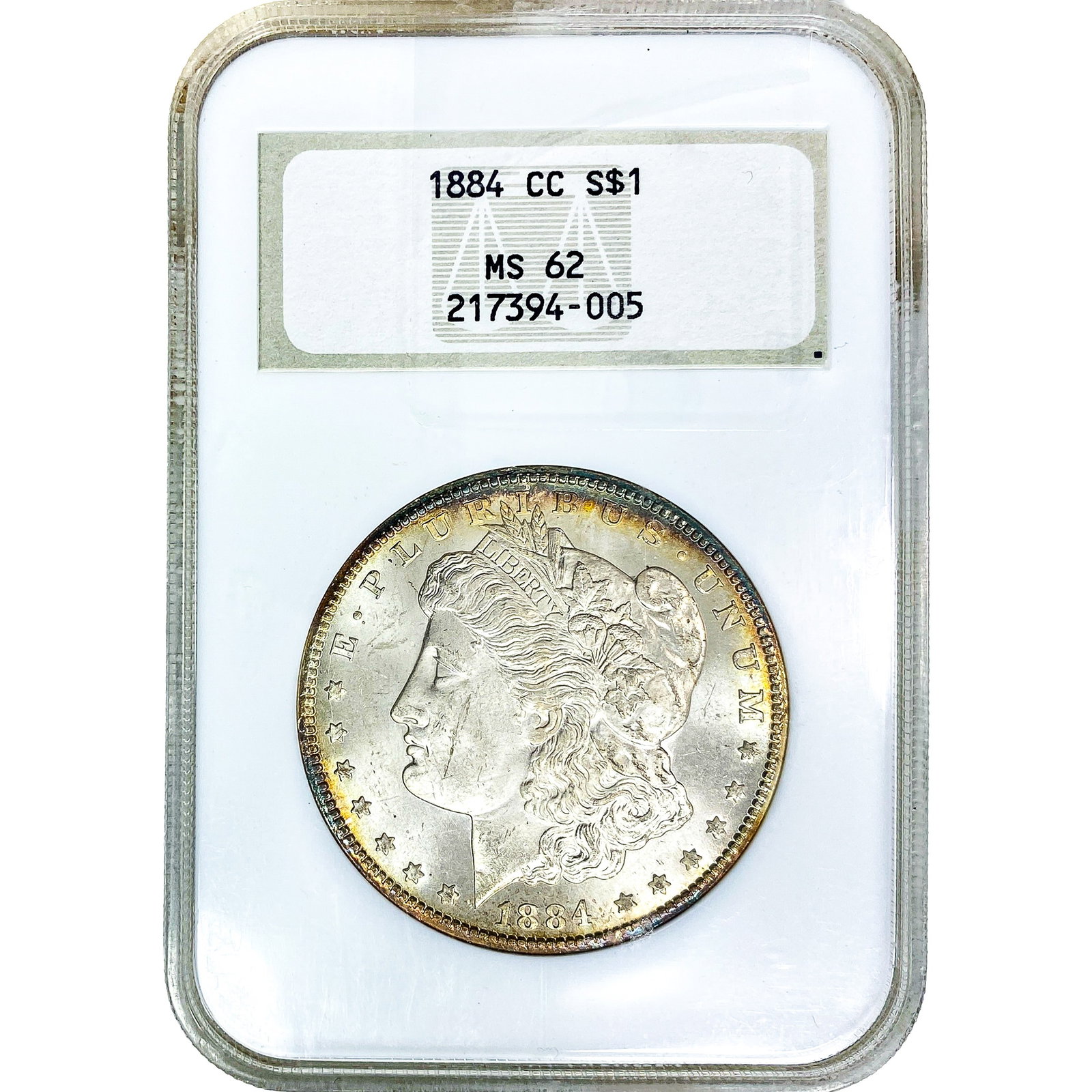 1884-CC Morgan Silver Dollar NGC MS62: 1884-CC Morgan Silver Dollar NGC MS62