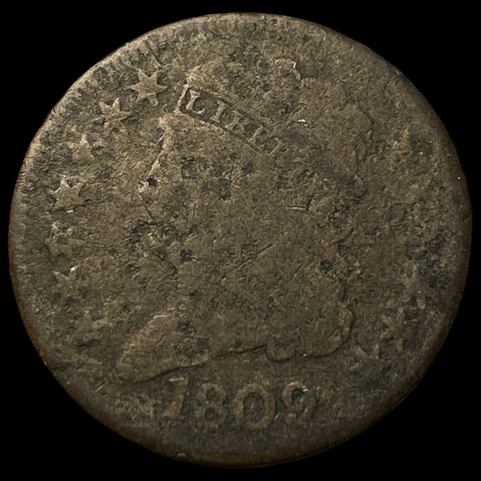 1809 Classic Head Half Cent LIGHTLY CIRCULATED: 1809 Classic Head Half Cent LIGHTLY CIRCULATED