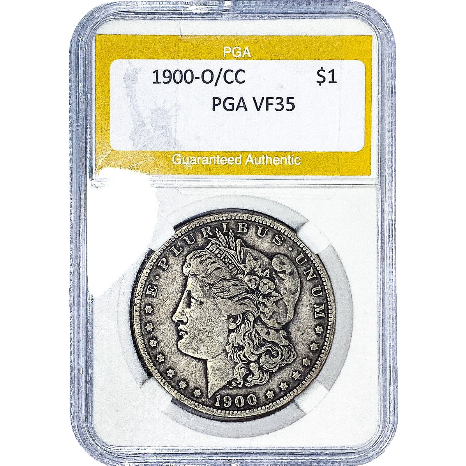 1900-O/CC Morgan Silver Dollar PGA VF35: 1900-O/CC Morgan Silver Dollar PGA VF35