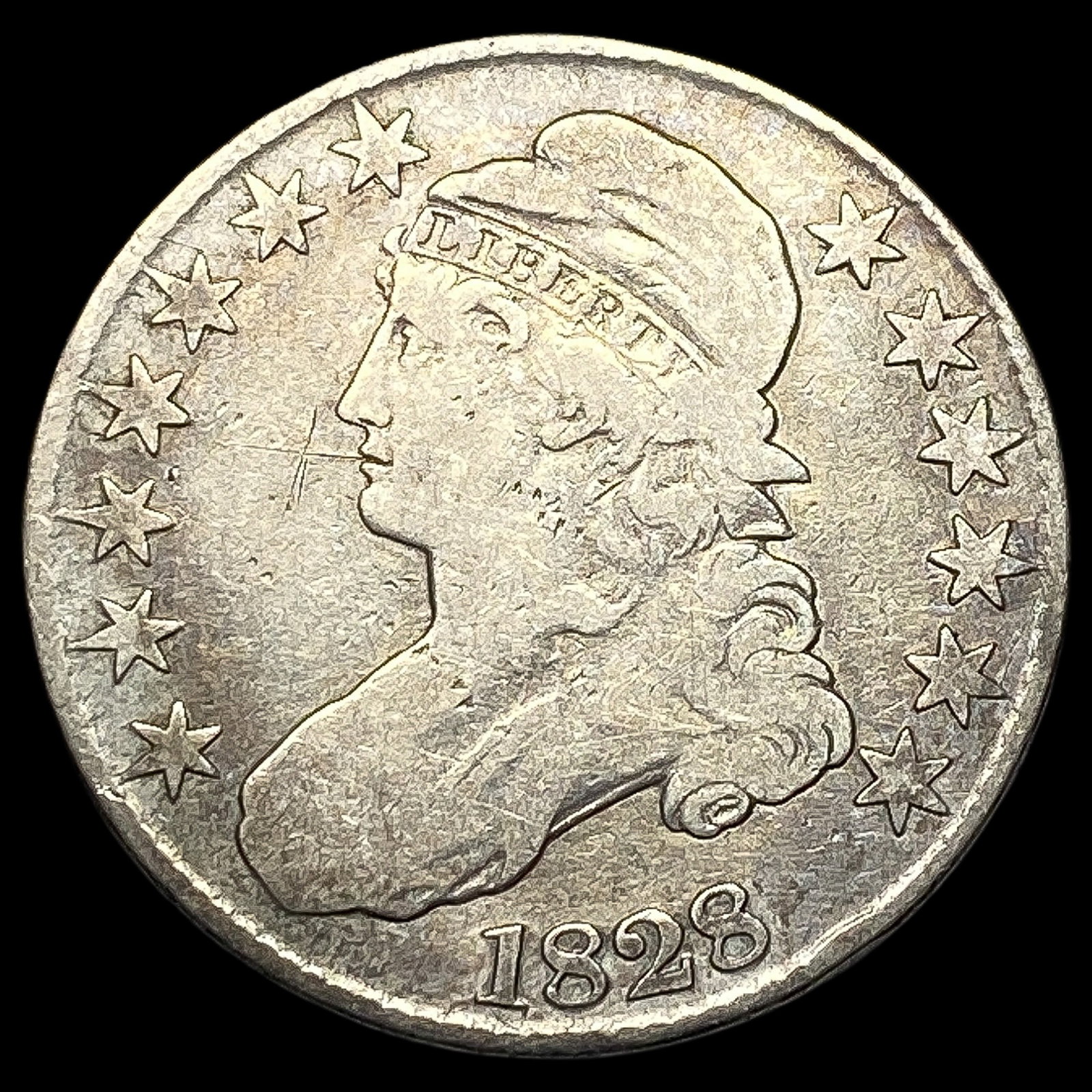 1828 Capped Bust Half Dollar NICELY CIRCULATED: 1828 Capped Bust Half Dollar NICELY CIRCULATED